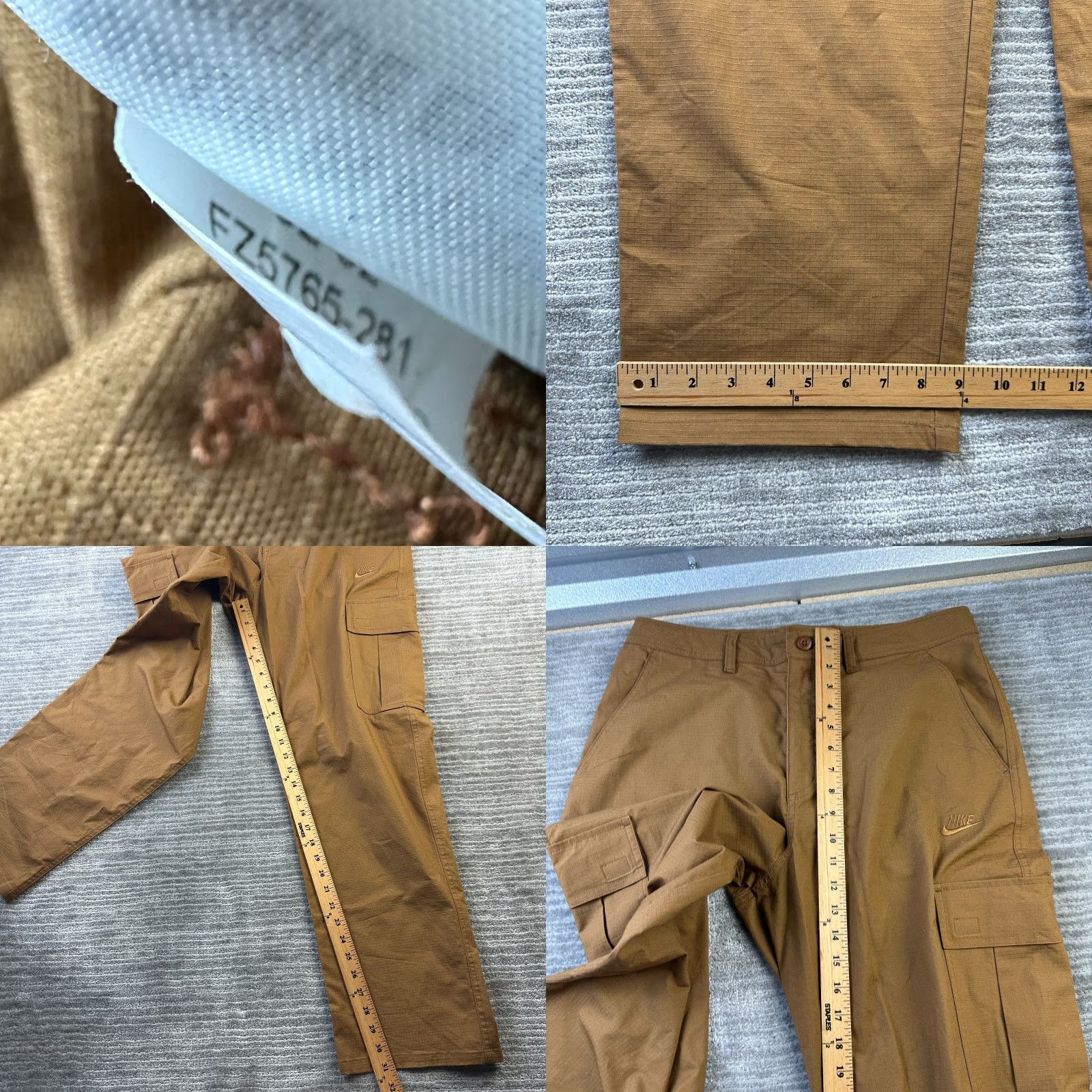 Nike Nike Cargo Pants Mens 32x32 Brown Cargo Pockets Outdoors Utility Ripstop Size US 32 / EU 48 - 8 Thumbnail