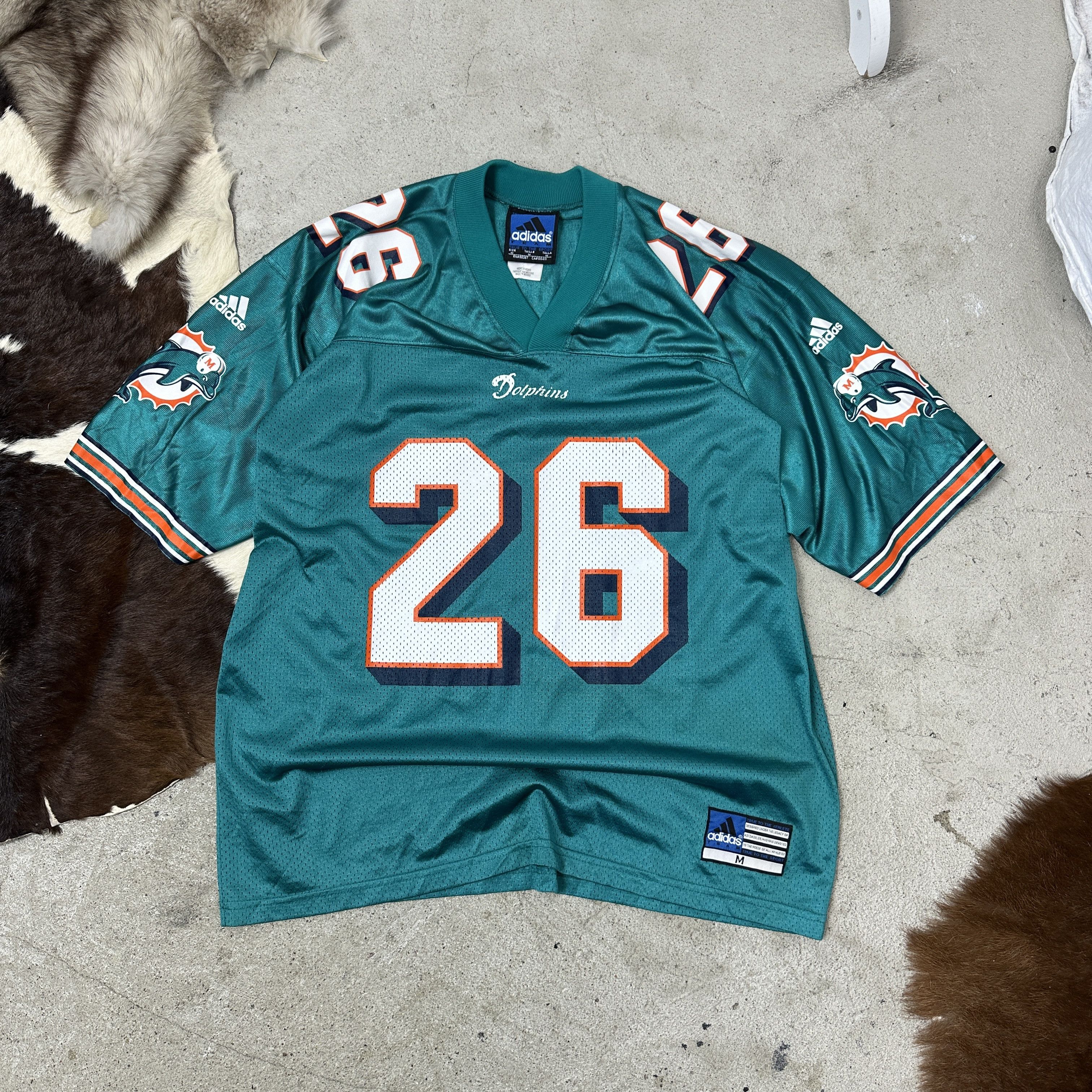 Adidas Vintage Old School Sporty Miami Dolphins L Smith 90s Jersey Size US M / EU 48-50 / 2 - 1 Thumbnail