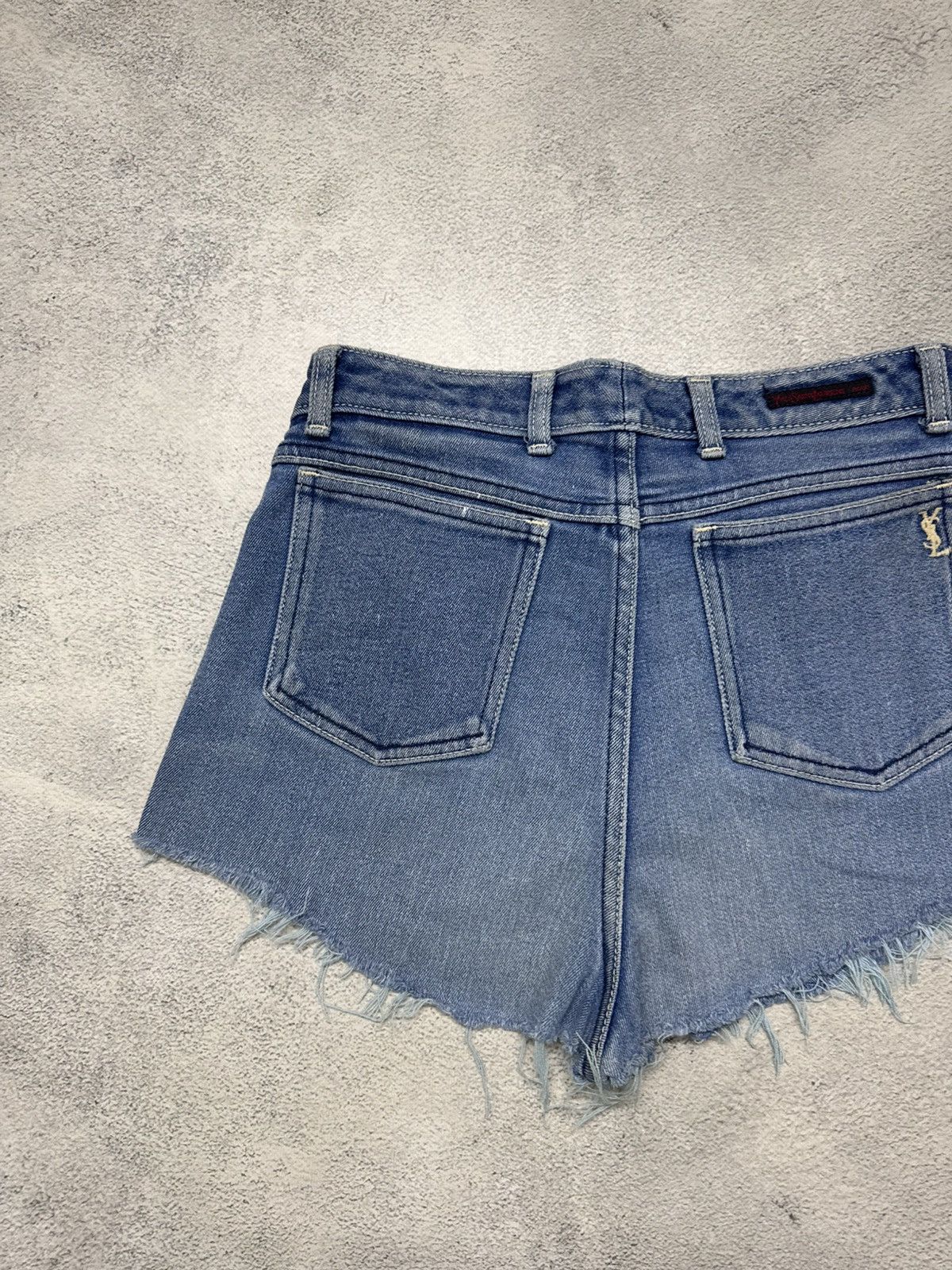Yves Saint Laurent Vintage Y2k Yves Saint Laurent YSL Denim Shorts 00’s Size 32" / US 10 / IT 46 - 8 Thumbnail