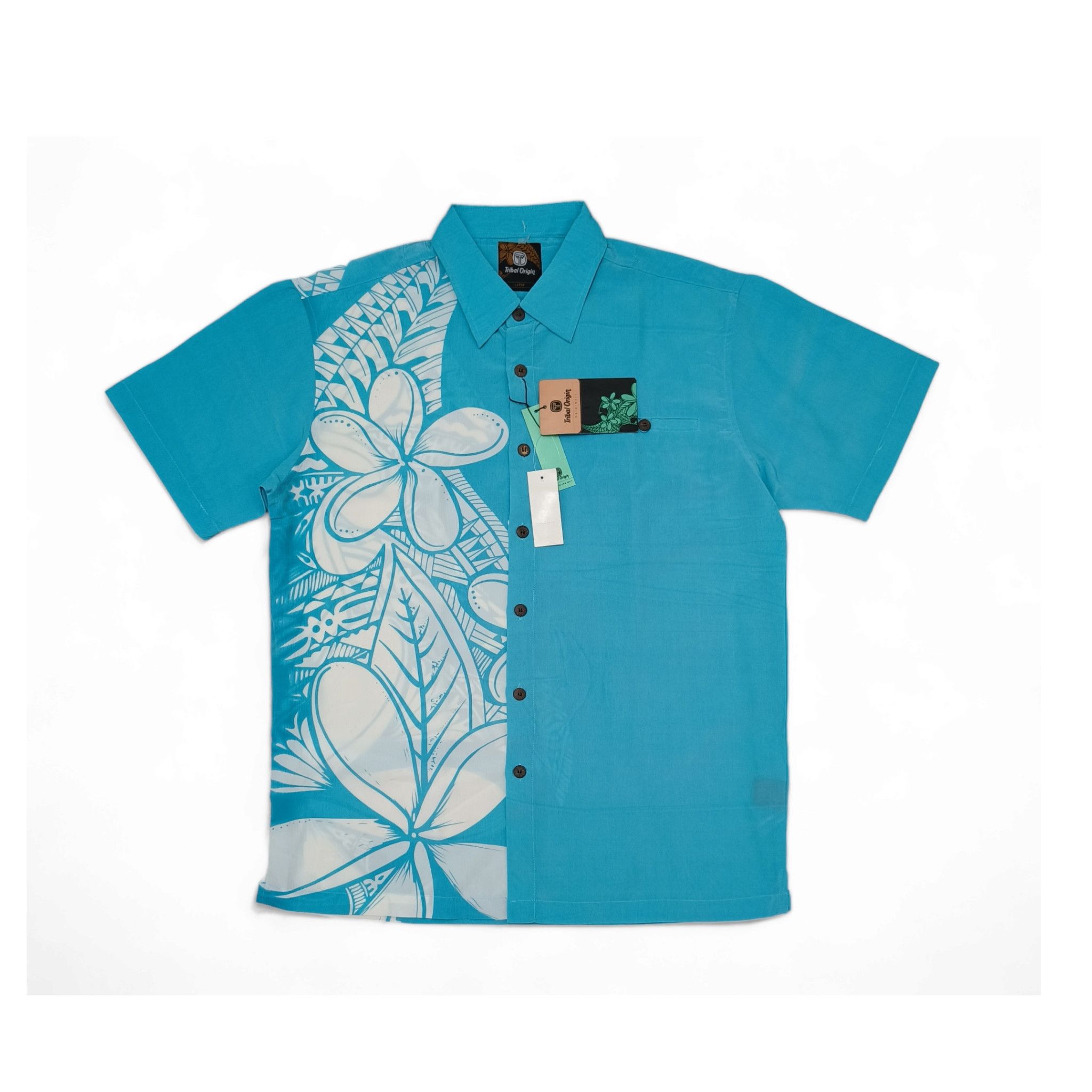 Other Deadstock! NWT! Tribal Origin Leaf Hawaiian Aloha Shirt Size US L / EU 52-54 / 3 - 1 Thumbnail