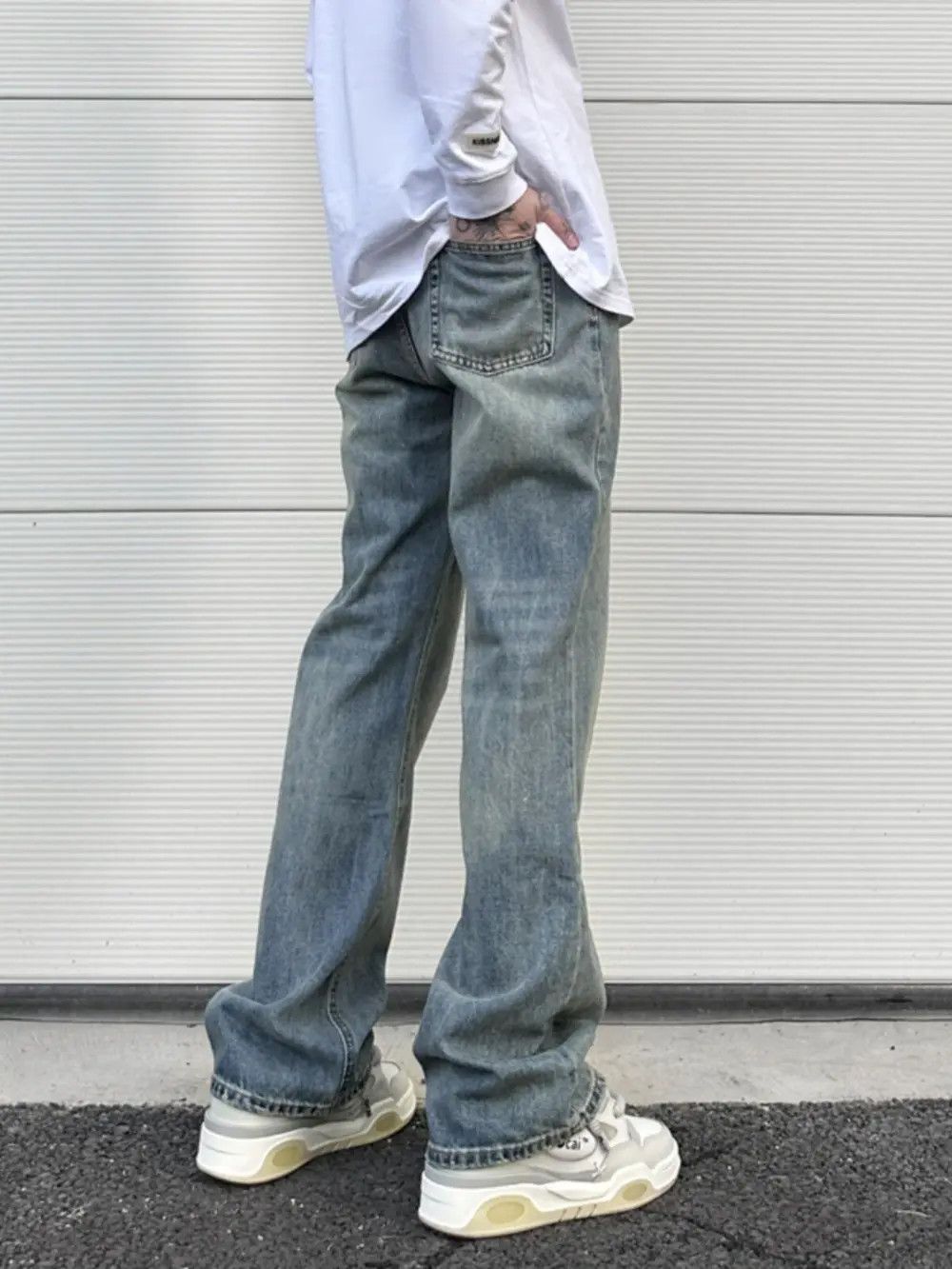 Japanese Brand Blue Flared Denim Jeans Size US 28 / EU 44 - 2 Thumbnail