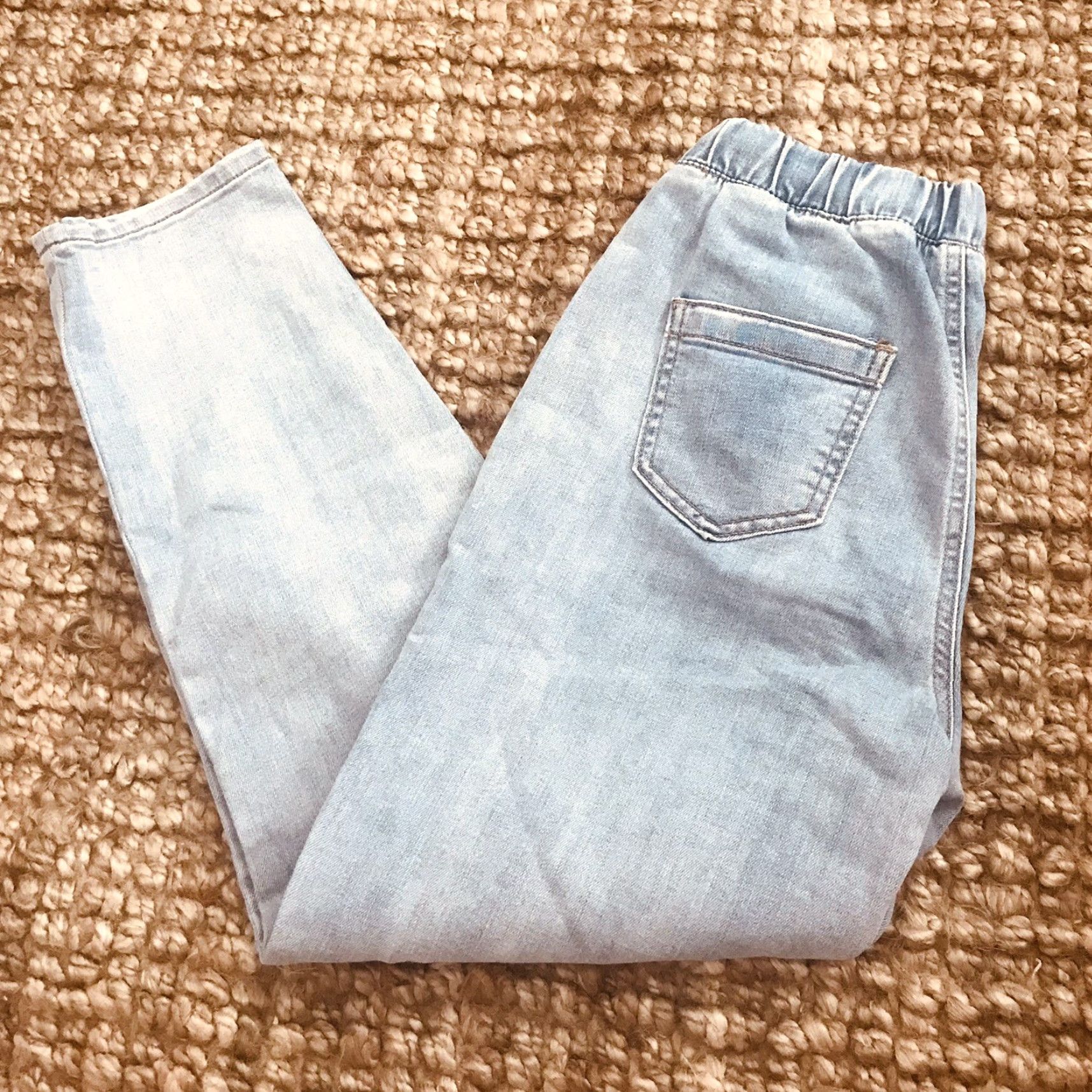 Vintage REWASH Jeans Jogger XS Distressed Pull-On 28in Inseam Blue Elastic Waist Womens Pants Pocket 5-Pocket Denim Cotton Blend Size XS Relaxed Size 26" / US 2 / IT 38 - 7 Thumbnail