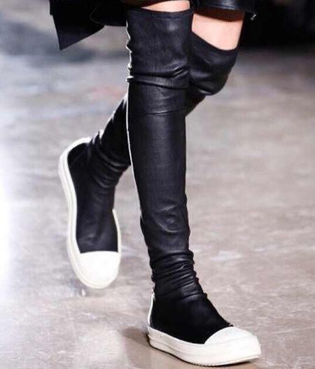 Rick Owens Rick Owens Over The Knee Leather Boots Size US 8 / IT 38 - 9 Thumbnail