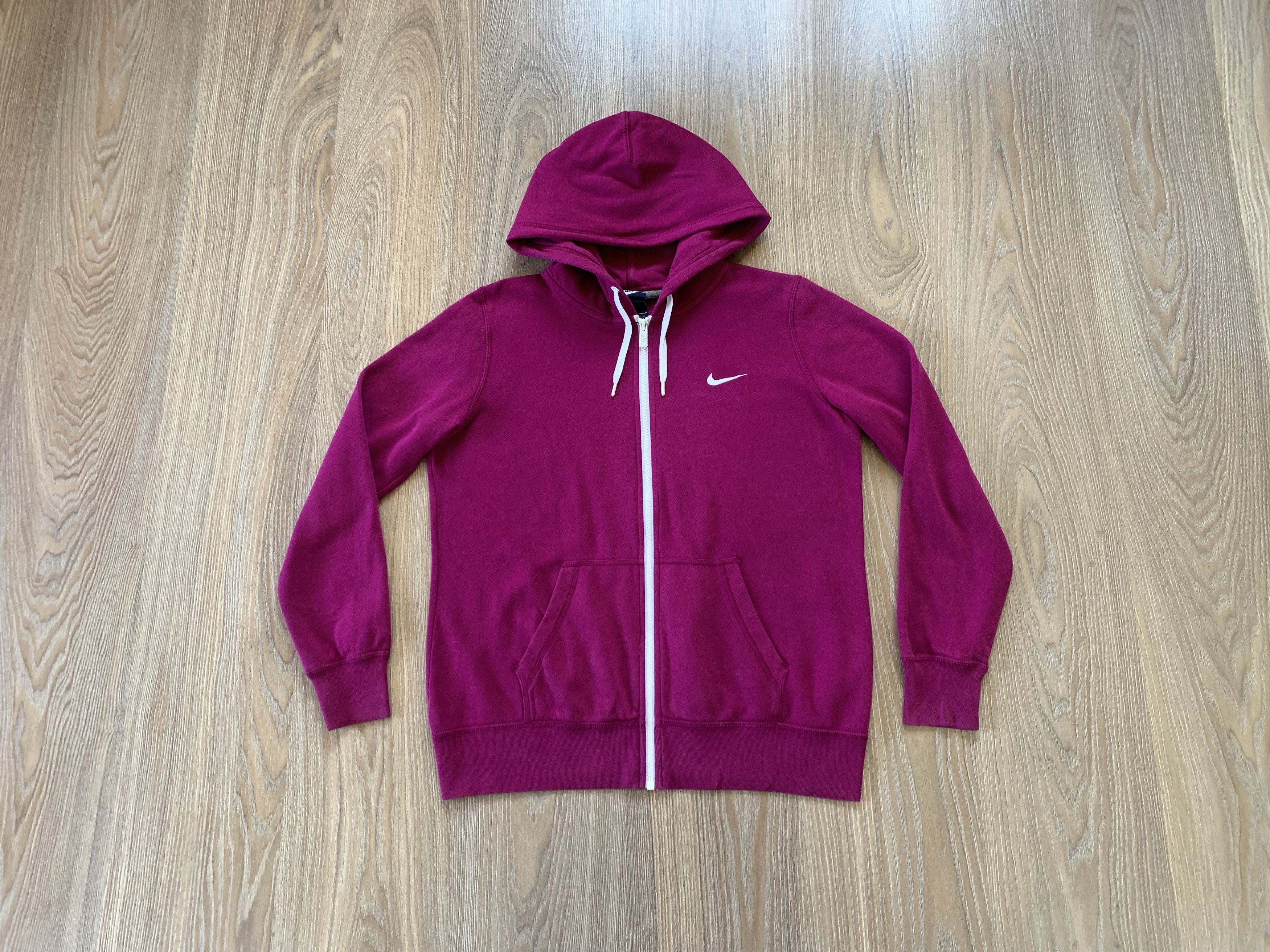 Nike × Vintage Nike Womens Cotton Purple Zip Hoodie Size L / US 10 / IT 46 - 1 Thumbnail