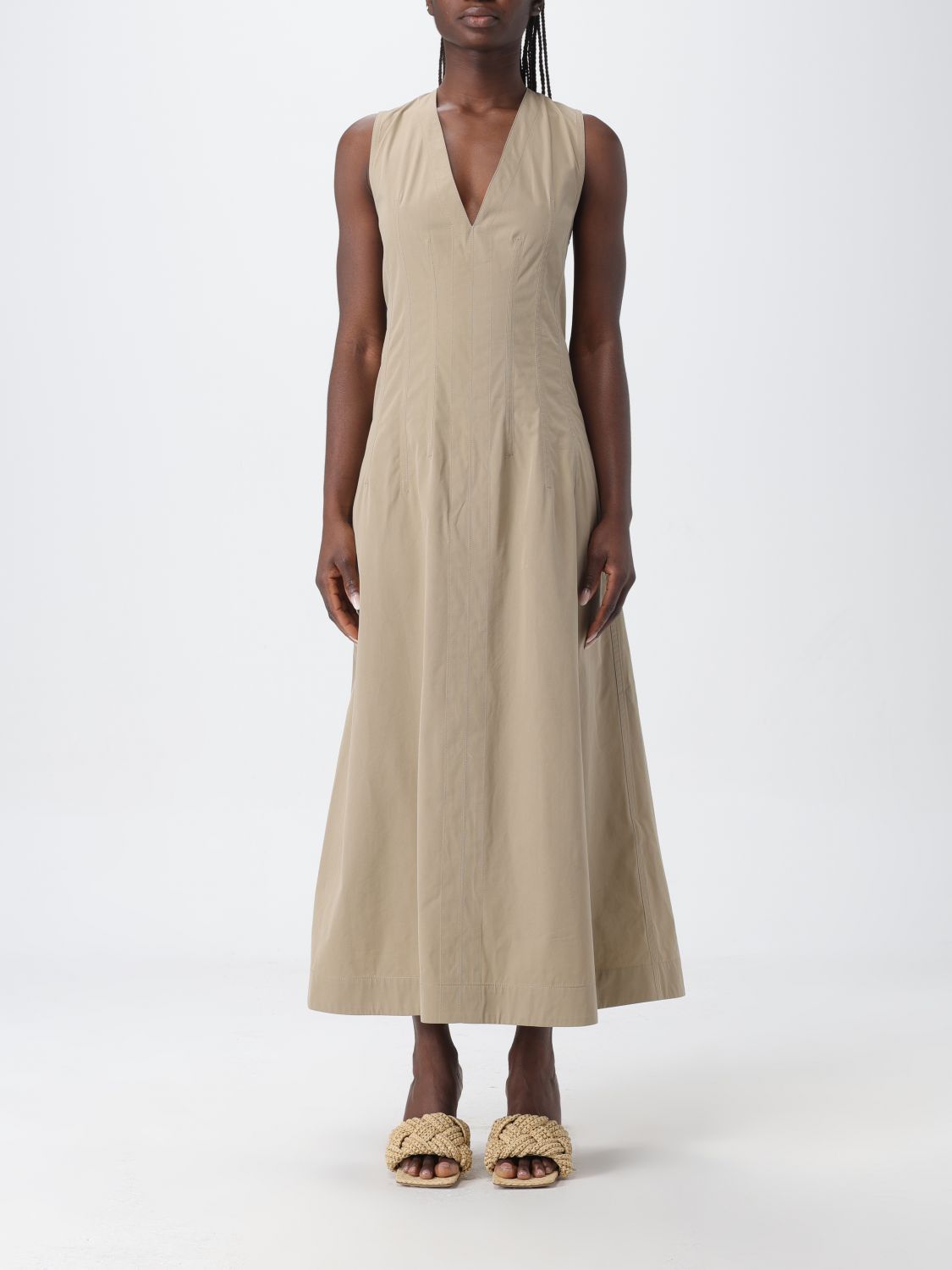 image of Bottega Veneta Dress Woman Sand, Women's (Size Medium)