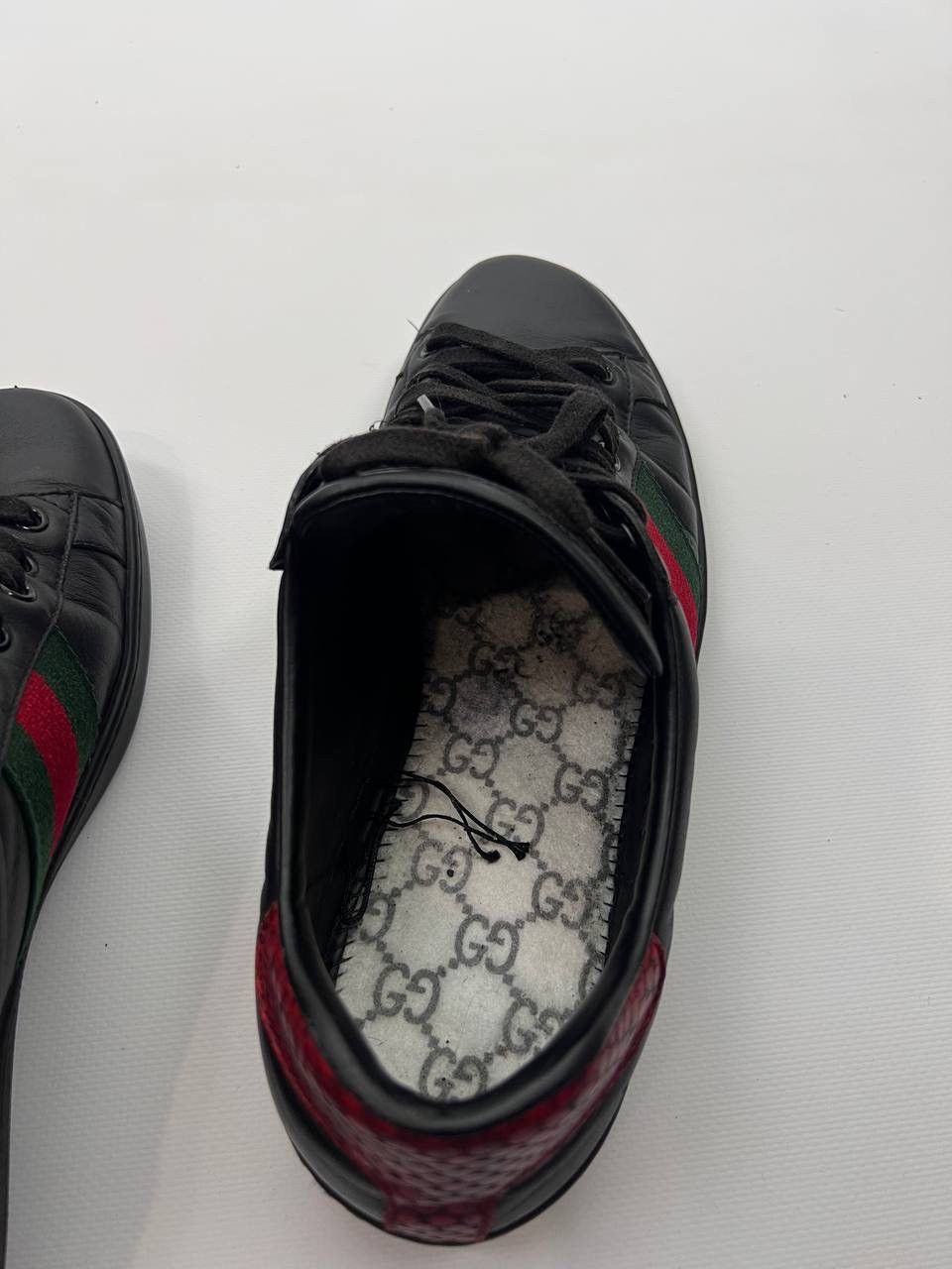 Gucci Gucci Ace black leather classic sneaker size 8 1/2 Size US 8 / EU 41 - 18 Thumbnail
