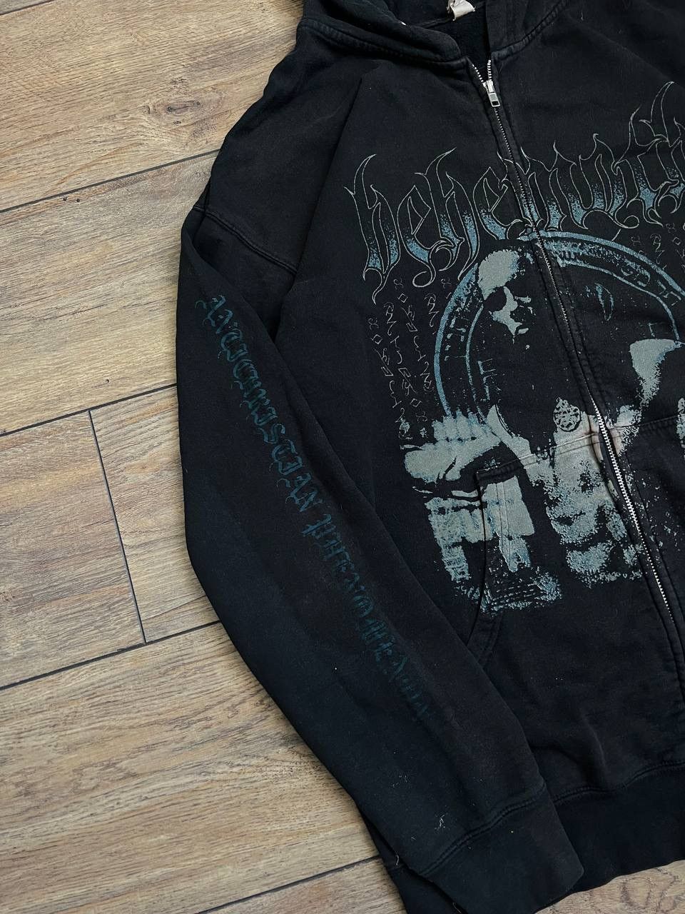 Independent Trading Co. Вehemot Vintage Black Metal Band Zip Hoodie Size US XL / EU 56 / 4 - 4 Thumbnail