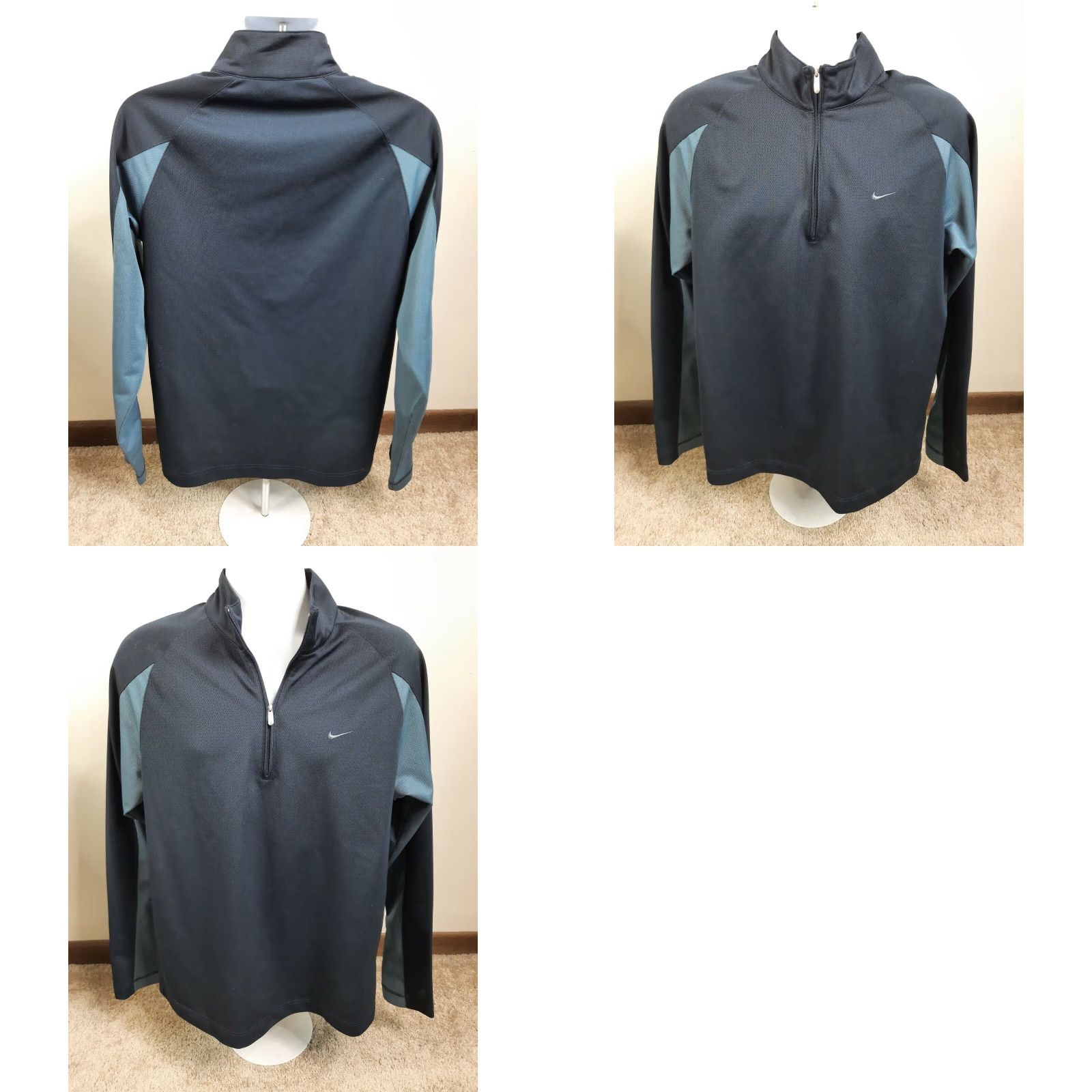 Nike Nike Dri-Fit Quarter Zip Pullover Mens Size Medium Blue 1/4 Zip Pullover Sweatshirt Regular Fit Sport Activewear Shirt Size US M / EU 48-50 / 2 - 8 Thumbnail