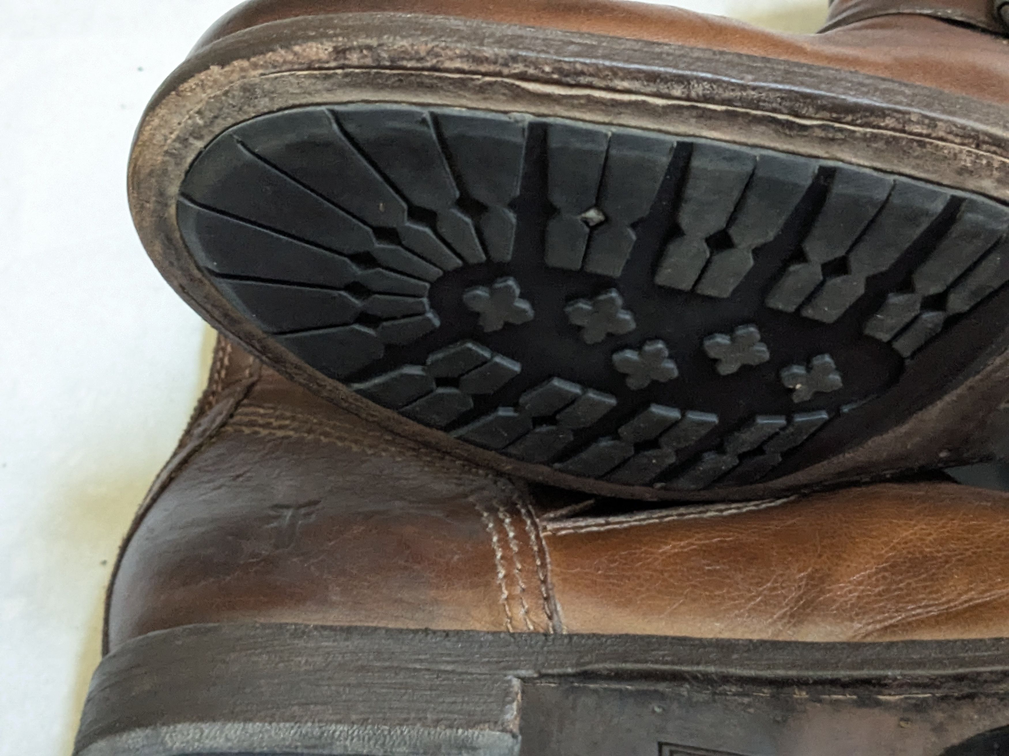 Frye Frye Engineer Boots Brown 12 D Leather Buckle Strap Size US 12 / EU 45 - 17 Thumbnail
