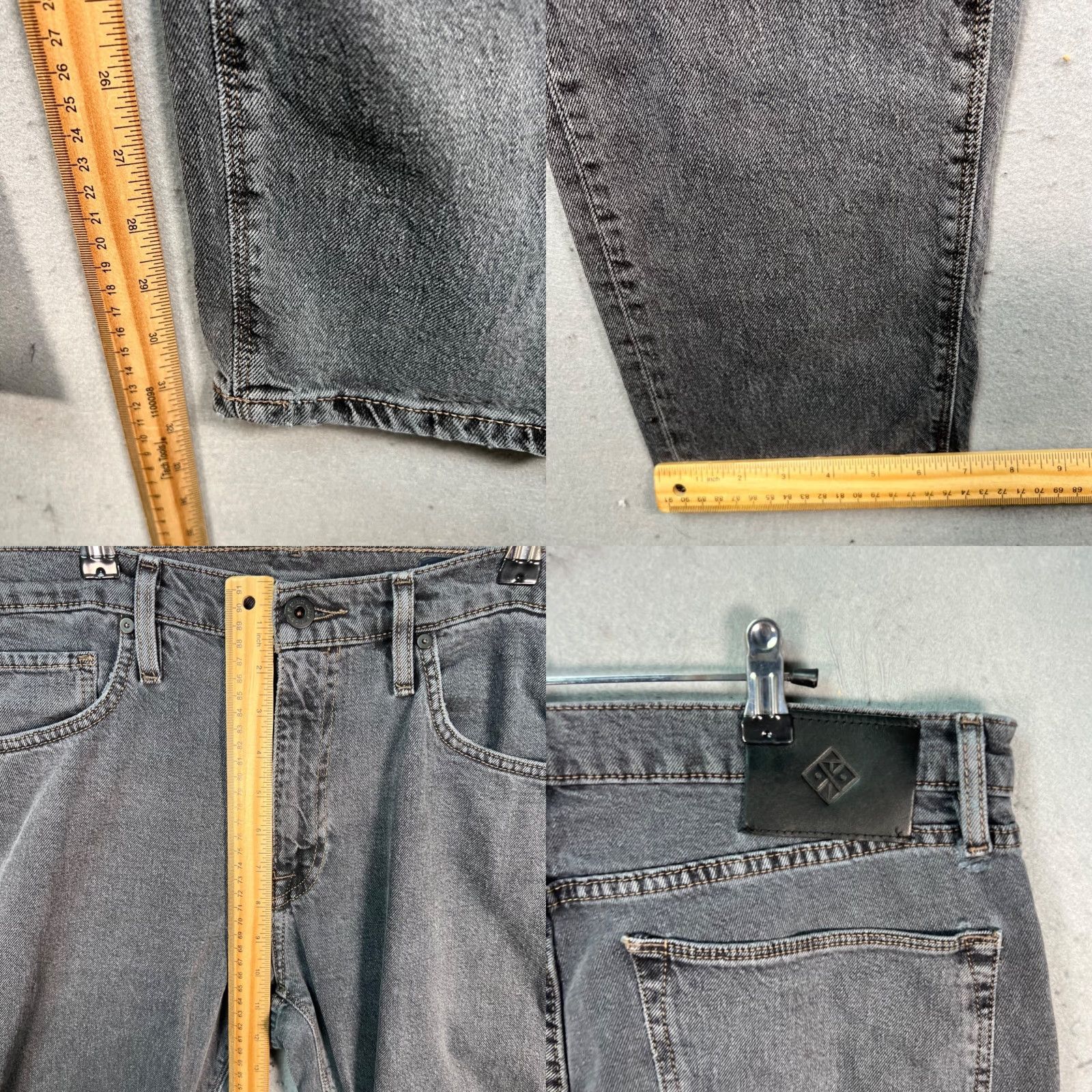 Roark Roark Jeans Slim Straight 34 x 32 Mens Gray Denim 5-Pocket Cotton Blend Zip Vintage No Size US 34 / EU 50 - 8 Thumbnail