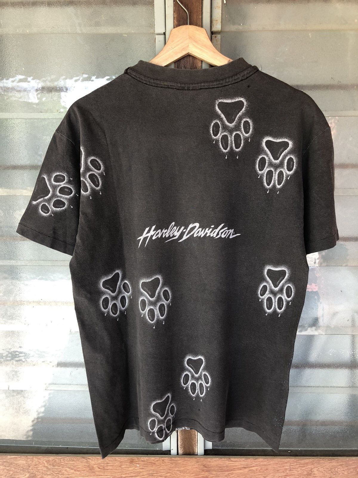Harley Davidson 90’’s Vintage Harley Davidson Wolf AOP Veryrare Shirt Tee Size US M / EU 48-50 / 2 - 10 Thumbnail