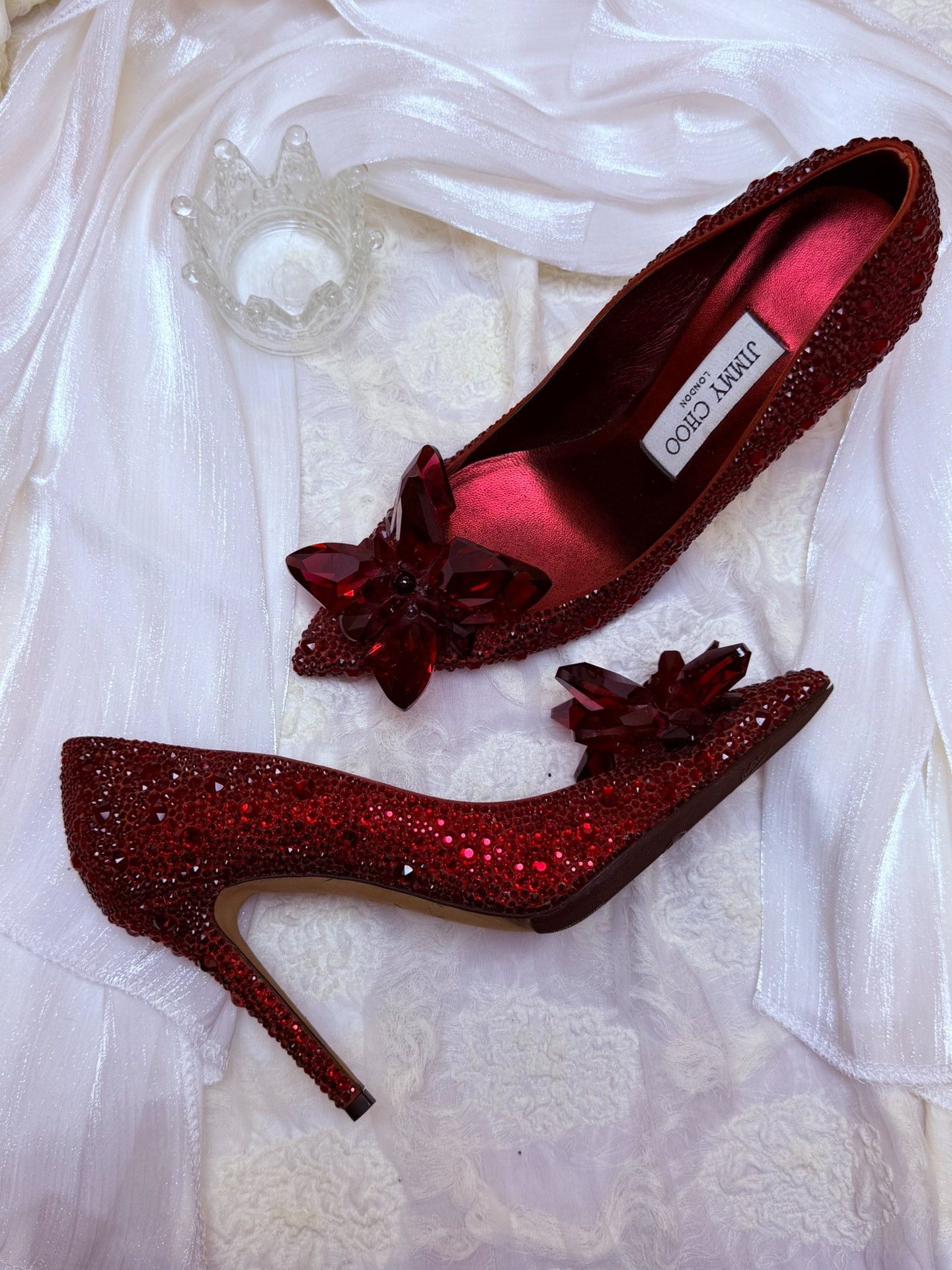 Jimmy Choo Jimmy Choo Clear Red Lowtop Sneakers us_6 Women Size US 6 / IT 36 - 1 Thumbnail