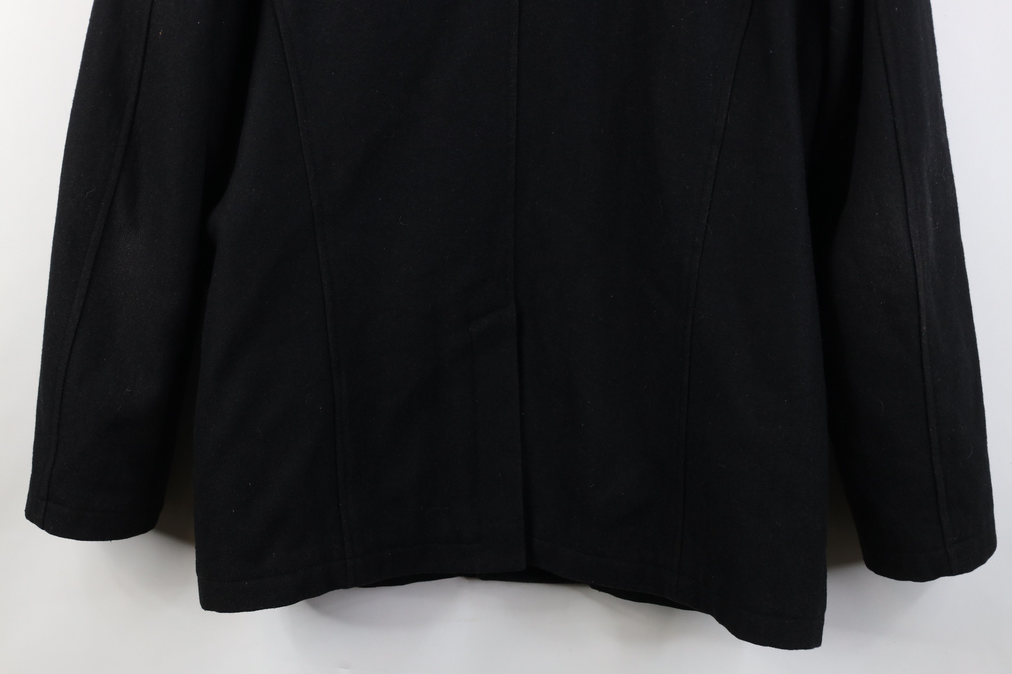 Guess Vintage Y2K Guess Wool Blend Button Peacoat Jacket Black Size US L / EU 52-54 / 3 - 17 Thumbnail