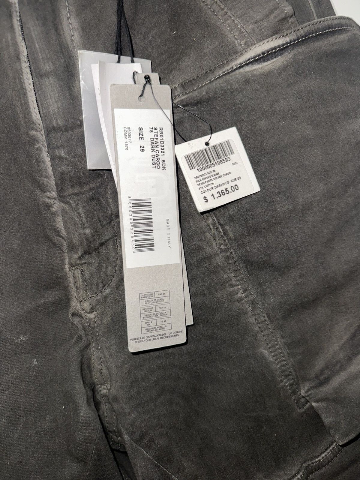Rick Owens Drkshdw Rick owens ss24 lido stefan denim cargo pants Size US 29 - 3 Thumbnail