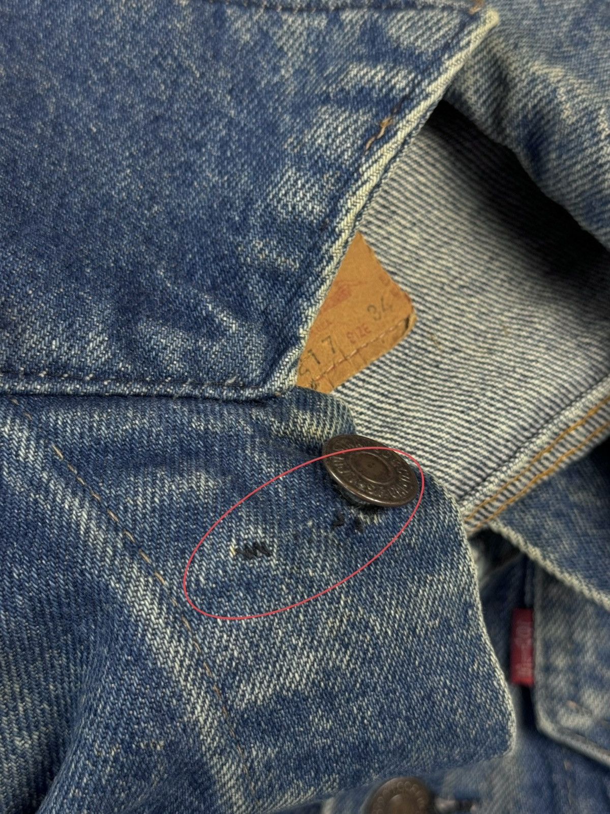 Levi's × Vintage LEVIS Vintage Made in USA Short Jeans Denim Jacket Size S / US 4 / IT 40 - 13 Thumbnail