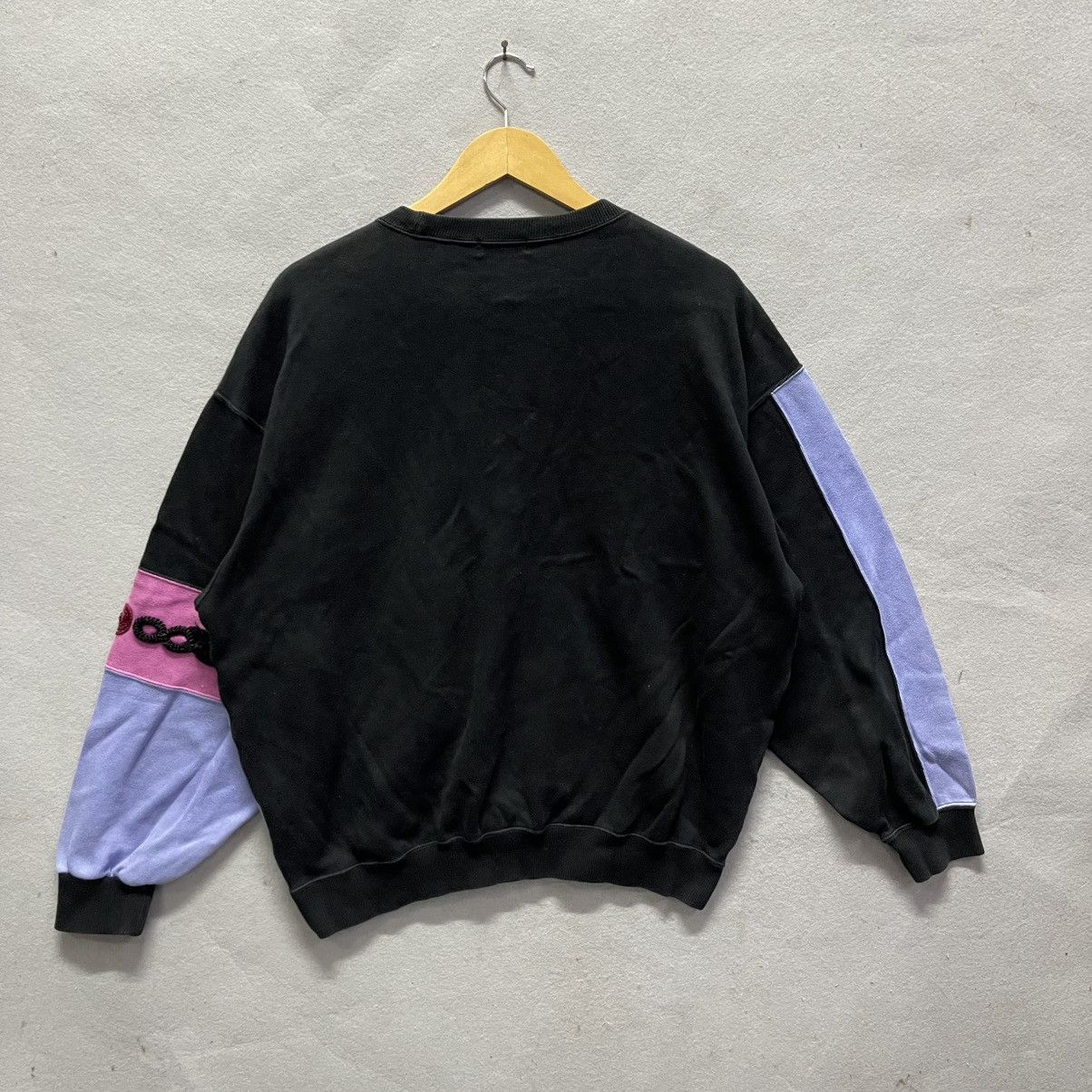 Lancel Vintage LANCEL Abstract Patchwork Sweatshirt (1990s) Size US L / EU 52-54 / 3 - 6 Thumbnail