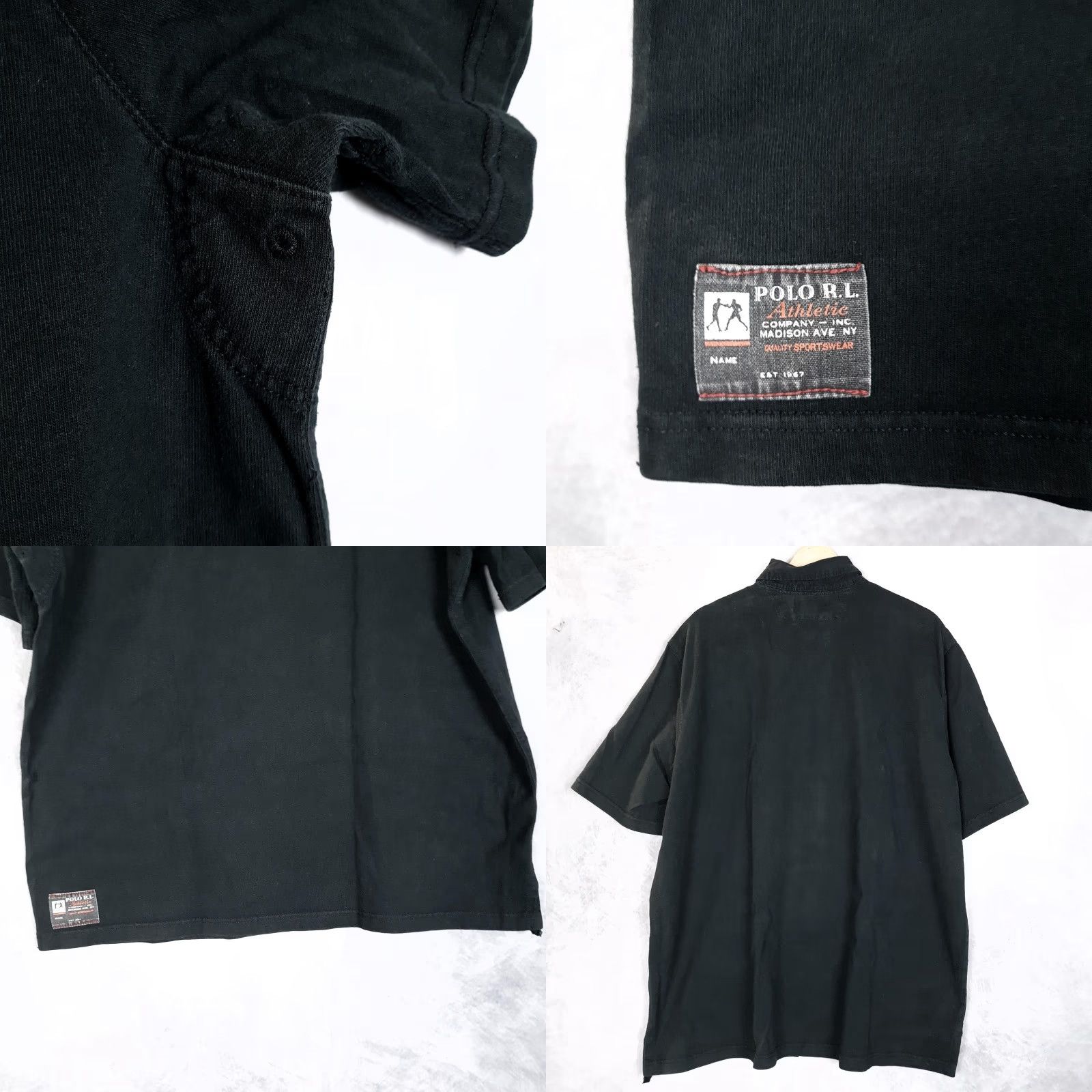 Polo Ralph Lauren VINTAGE Polo Ralph Lauren Polo Shirt Mens XL Black RL Athletic Eagle 10 Embroidered Size US XL / EU 56 / 4 - 8 Thumbnail