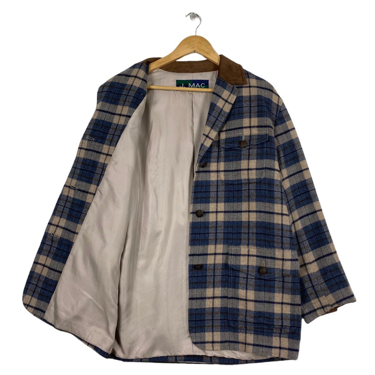 Japanese Brand J.MAC WOOLEN PLAID COAT JACKET Size US L / EU 52-54 / 3 - 8 Thumbnail