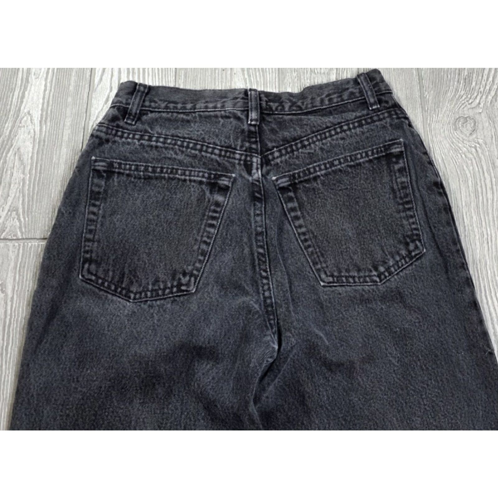 Gap Gap Jeans 27x31 Slim High Rise Black Stonewash 90s Mom Jeans 8 Long USA Womens Size 30" / US 8 / IT 44 - 5 Thumbnail