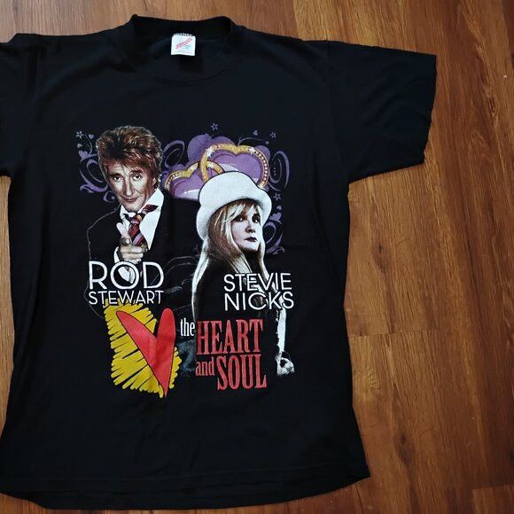 Band Tees Rod Stewart Stevie Nicks The Heart And Soul Tour T-Shirt Size US M / EU 48-50 / 2 - 3 Thumbnail