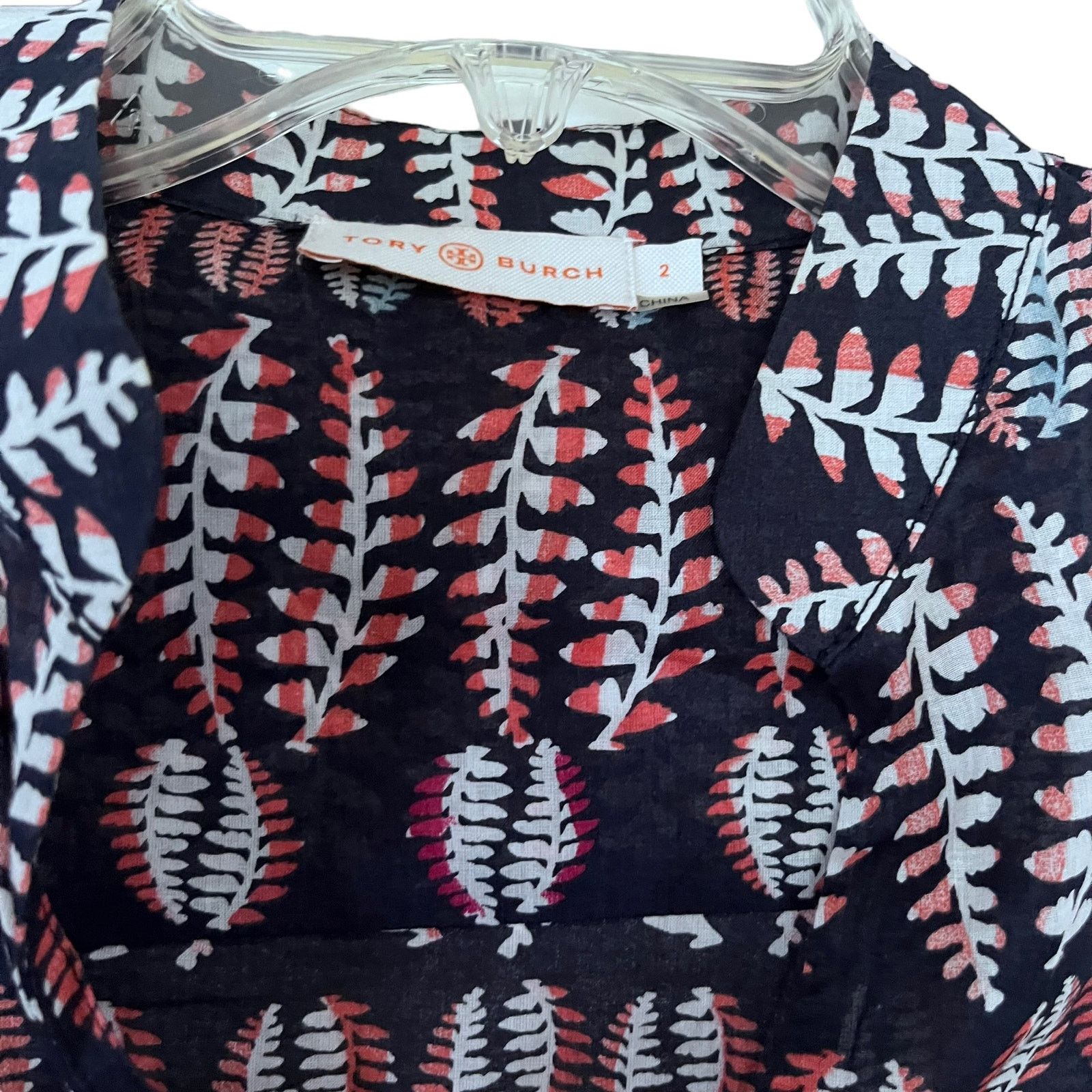 Tory Burch Tory Burch Crochet Trim Print Cotton Tunic size 2 Size XS / US 0-2 / IT 36-38 - 4 Thumbnail