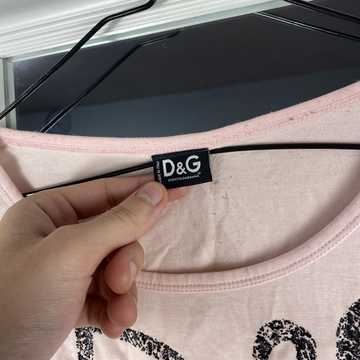 Dolce & Gabbana DOLCE AND GABBANA Y2K BIG LOGO PINK GLAM T SHIRT Size M / US 6-8 / IT 42-44 - 4 Thumbnail