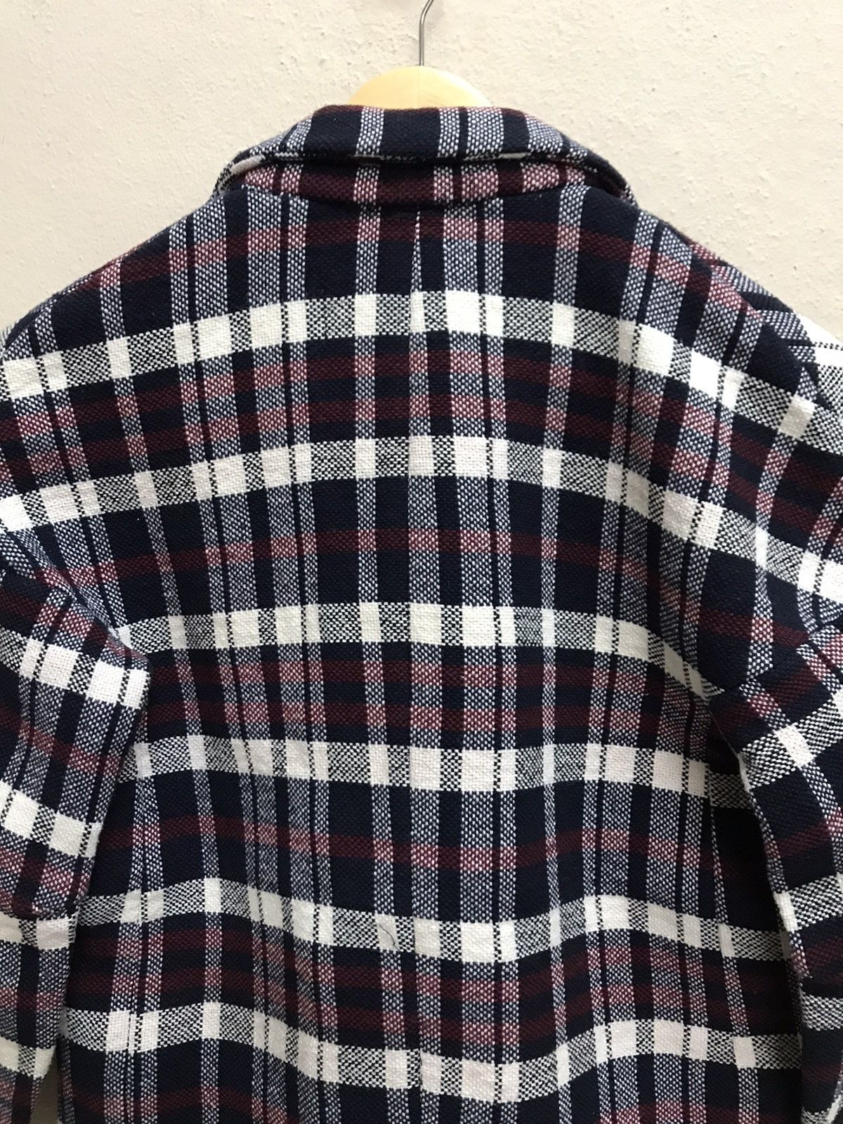 Designer Zara Basic Chekered Knit Blazer Croped Jacket Size S / US 4 / IT 40 - 15 Thumbnail