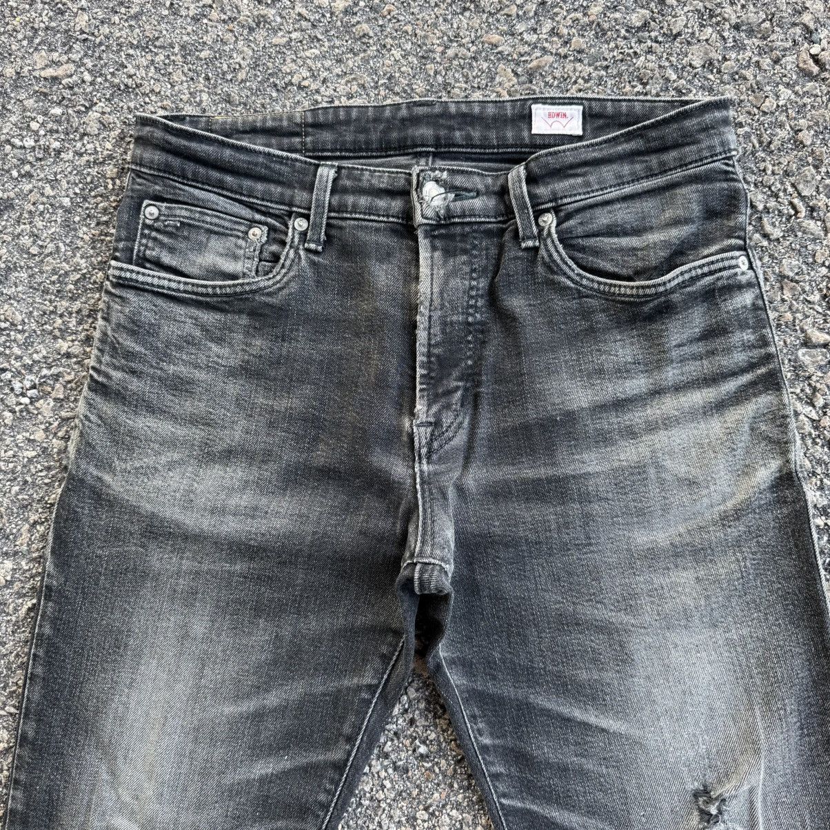 Edwin VINTAGE EDWIN BLACK DENIM FADED JEAN DENIM PANTS Size US 33 - 3 Thumbnail