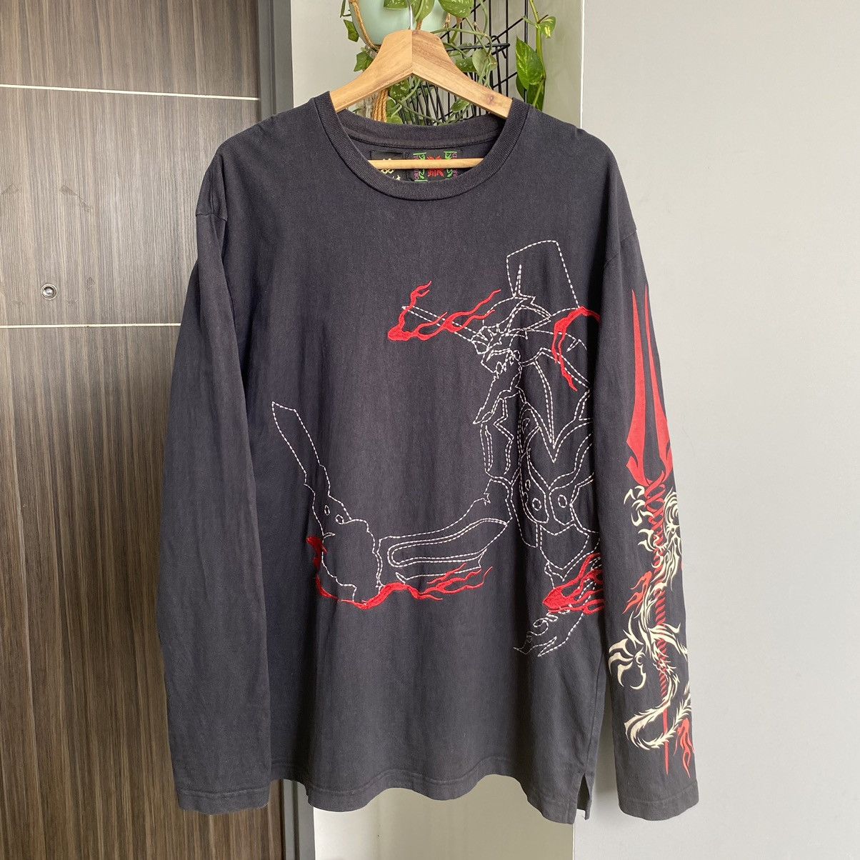 Anime Thrashed Faded NERV Evangelion Neon Genesis ERD GRUNGE TEE Size US XL / EU 56 / 4 - 2 Thumbnail