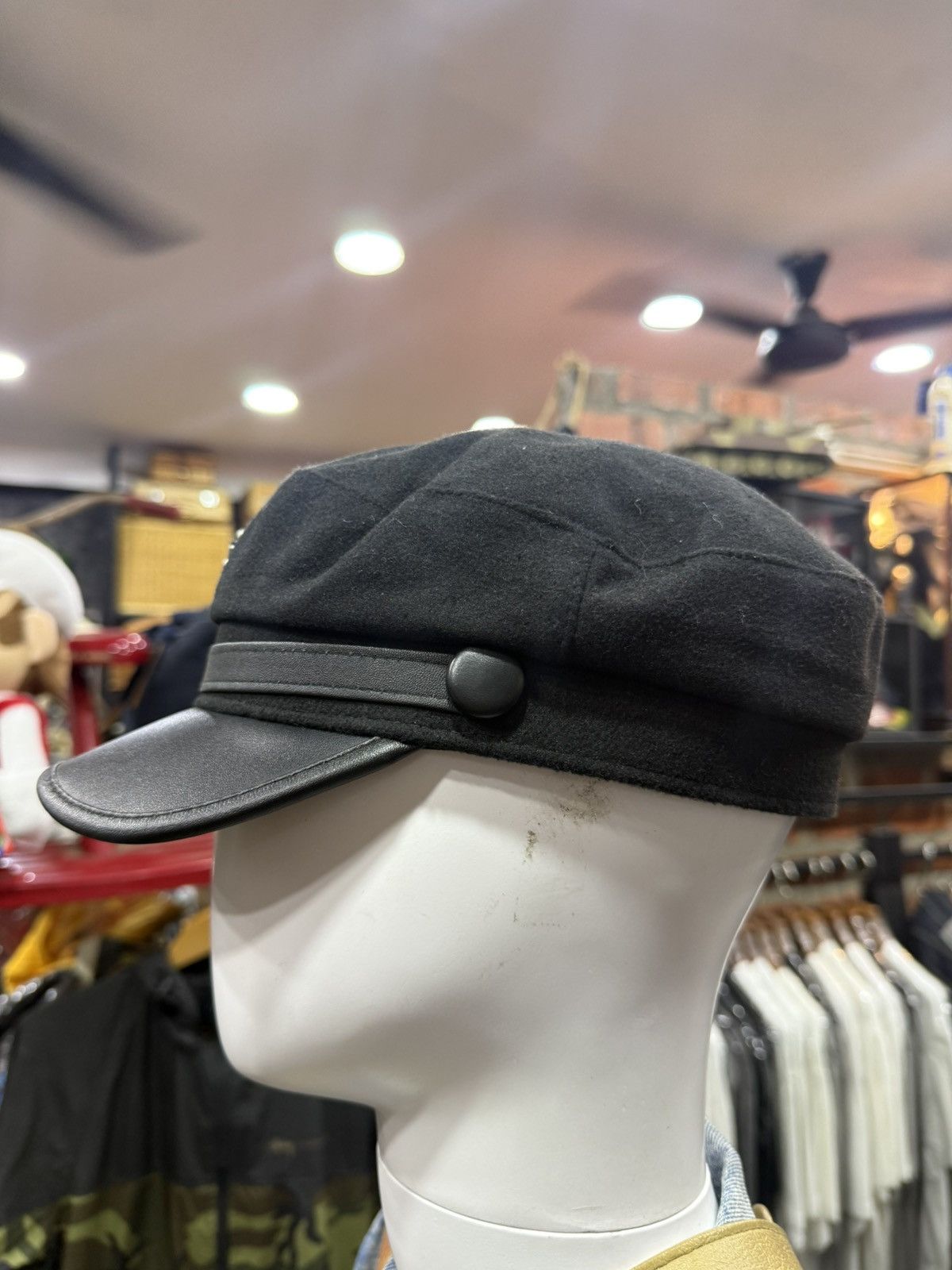Japanese Brand × Vintage Men Women Vintage Cross Leather British style hat Size ONE SIZE - 2 Thumbnail