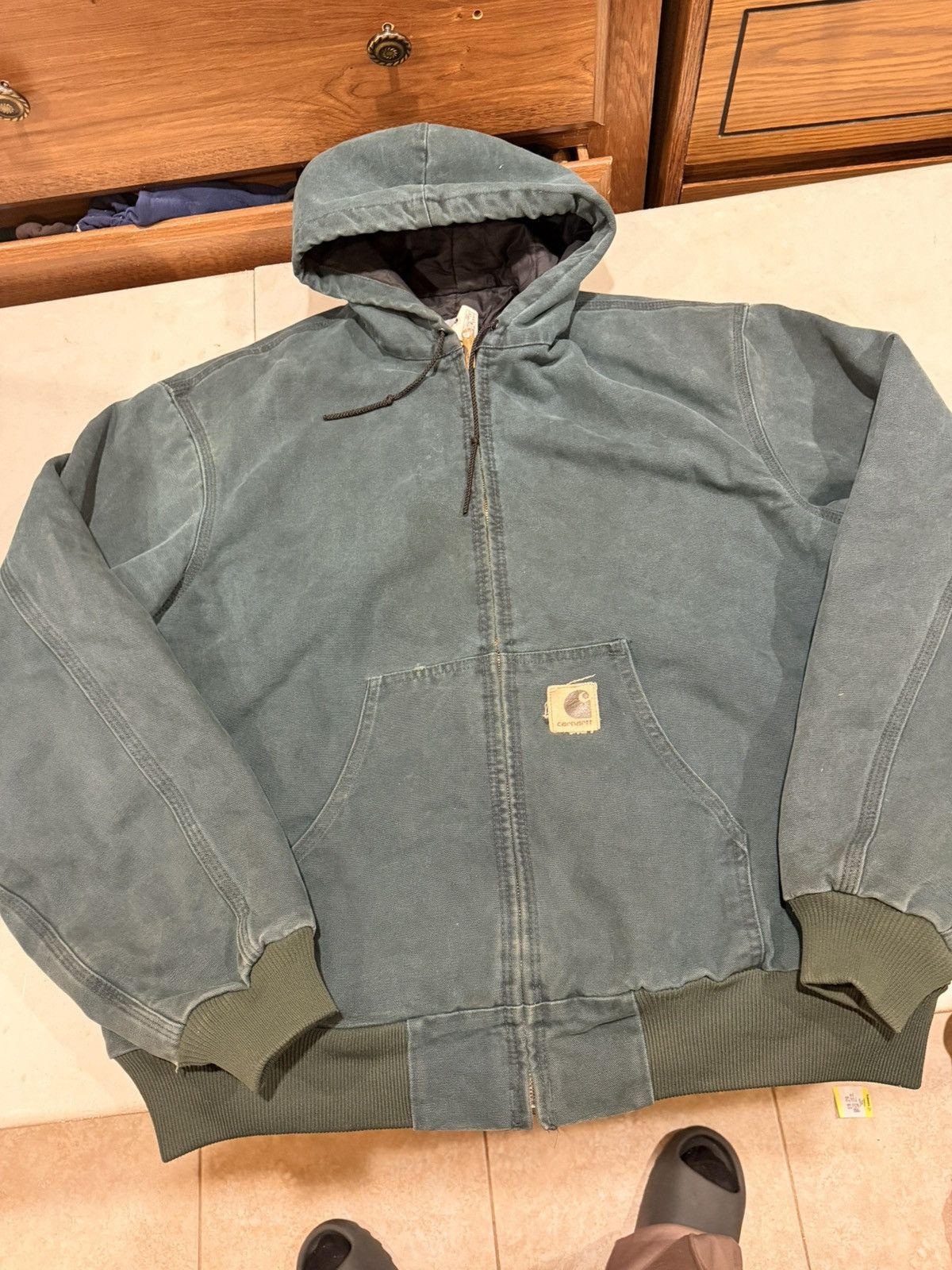 Carhartt Vintage Carhartt Jacket Hooded Green JQ243 Size US XL / EU 56 / 4 - 5 Thumbnail
