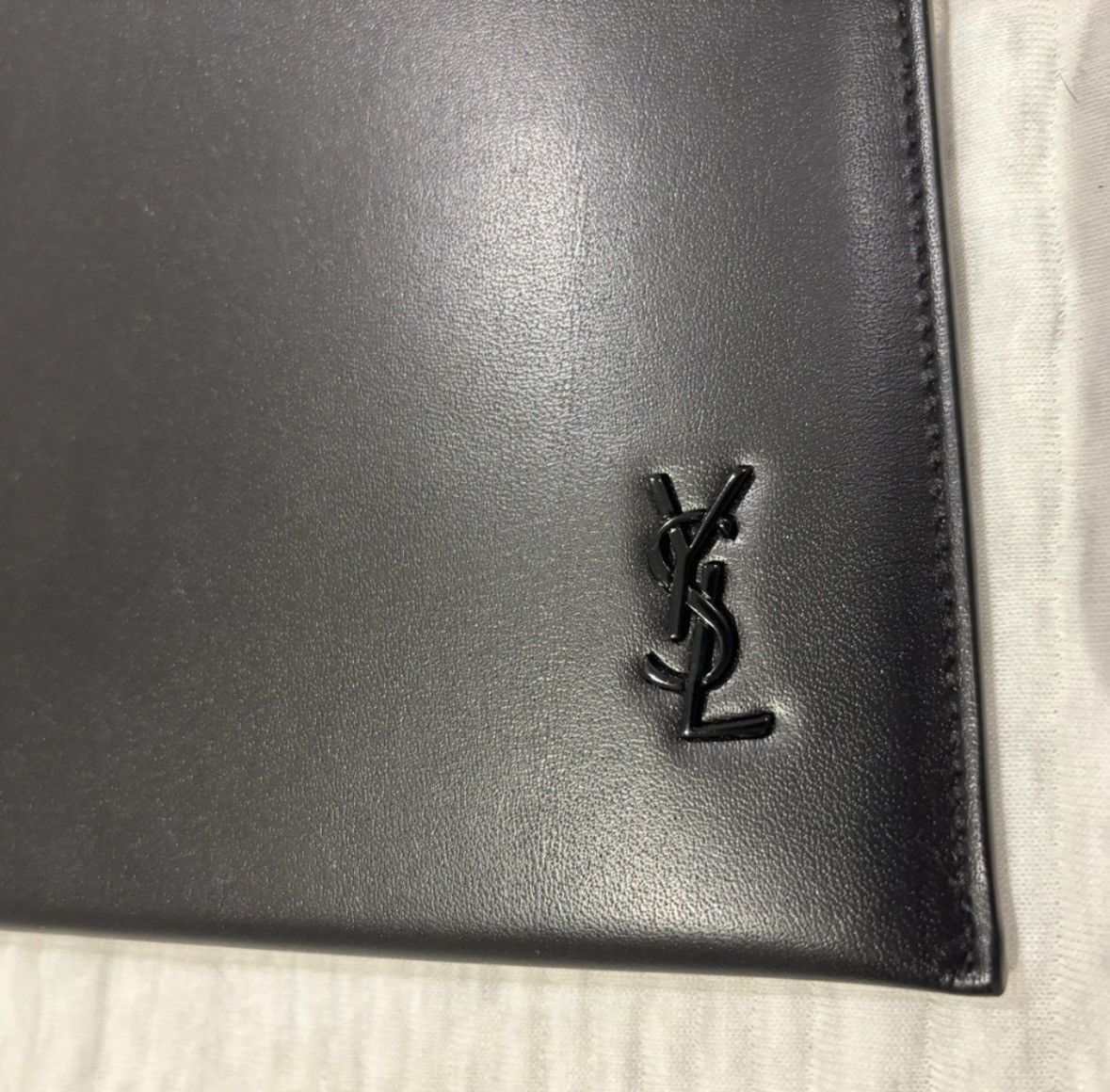 Saint Laurent Paris Black Leather Clutch/Pouch Size ONE SIZE - 2 Thumbnail