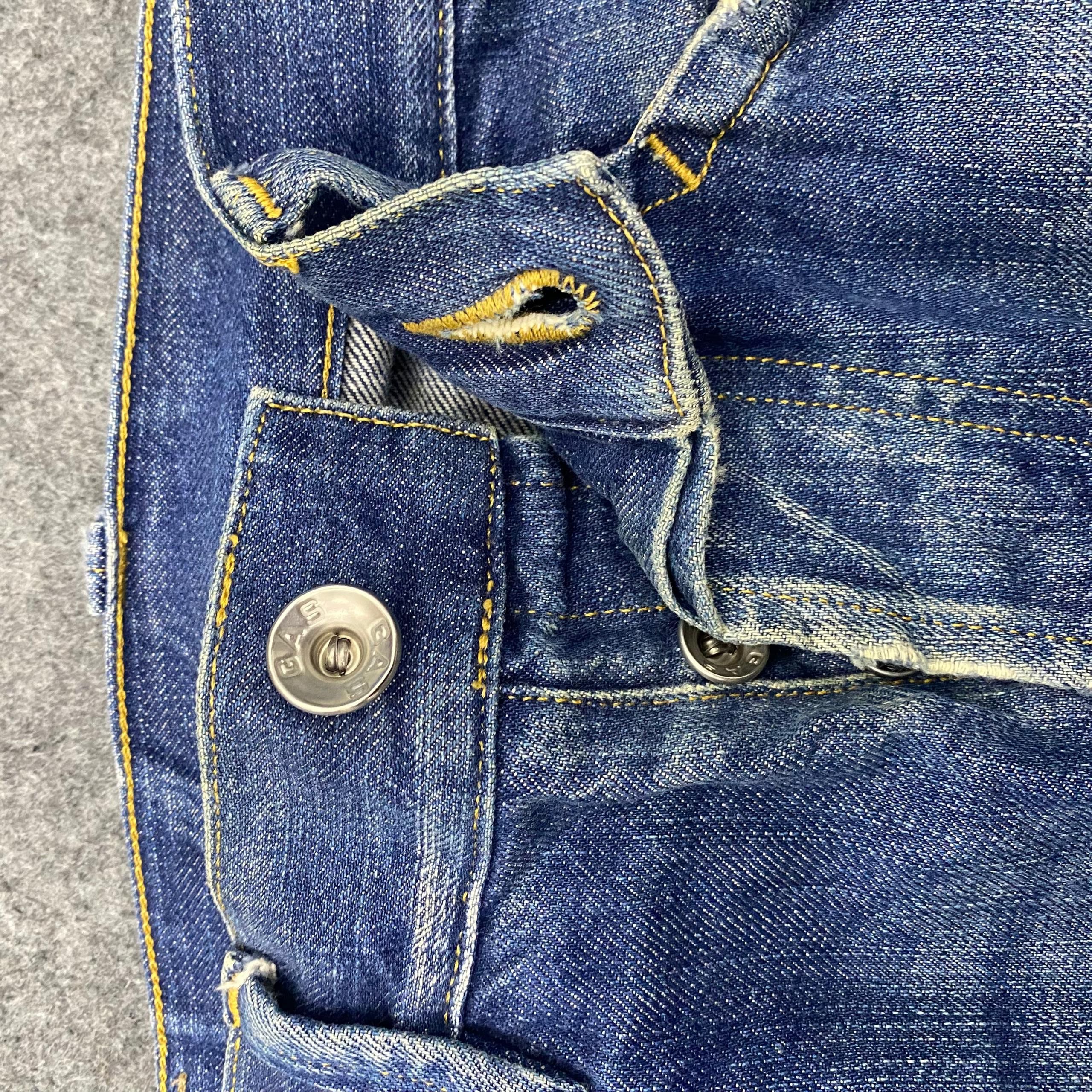 If Six Was Nine 💥Best Offer💥Vintage Gas Jeans designer Distressed Denim Size US 31 - 9 Thumbnail