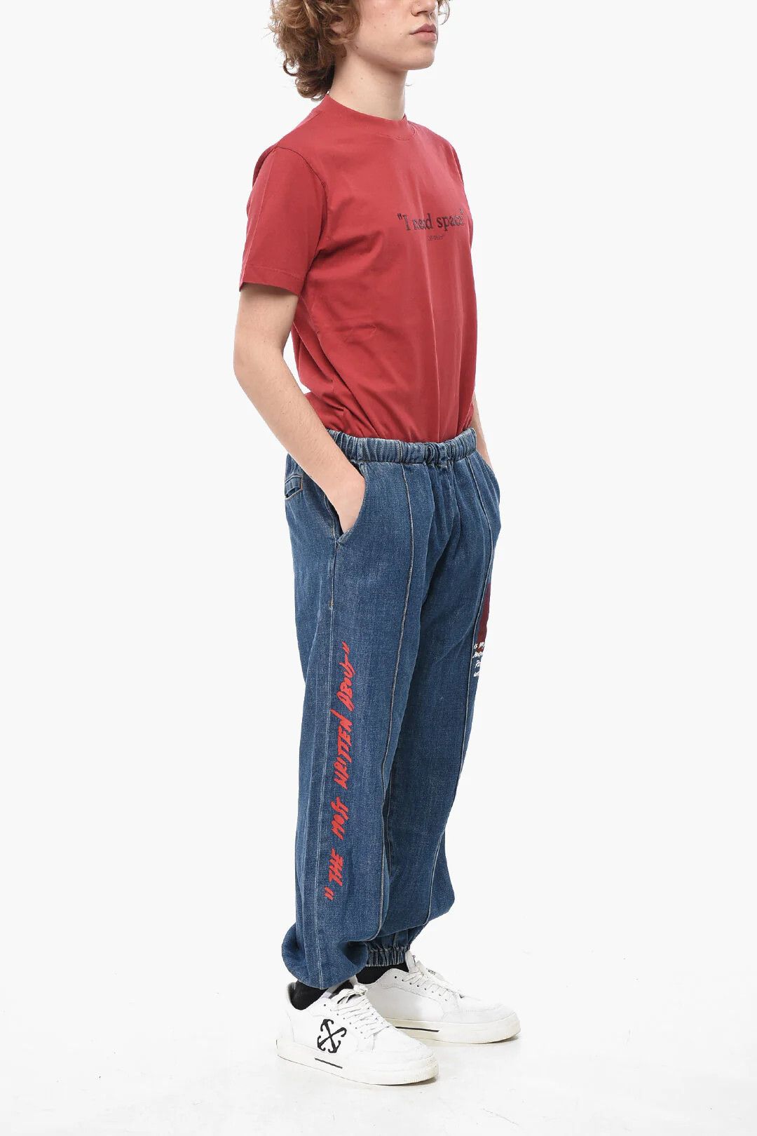 Off-White og1mm0526 Jogger Fit Jeans in Blue Size US 32 / EU 48 - 4 Thumbnail