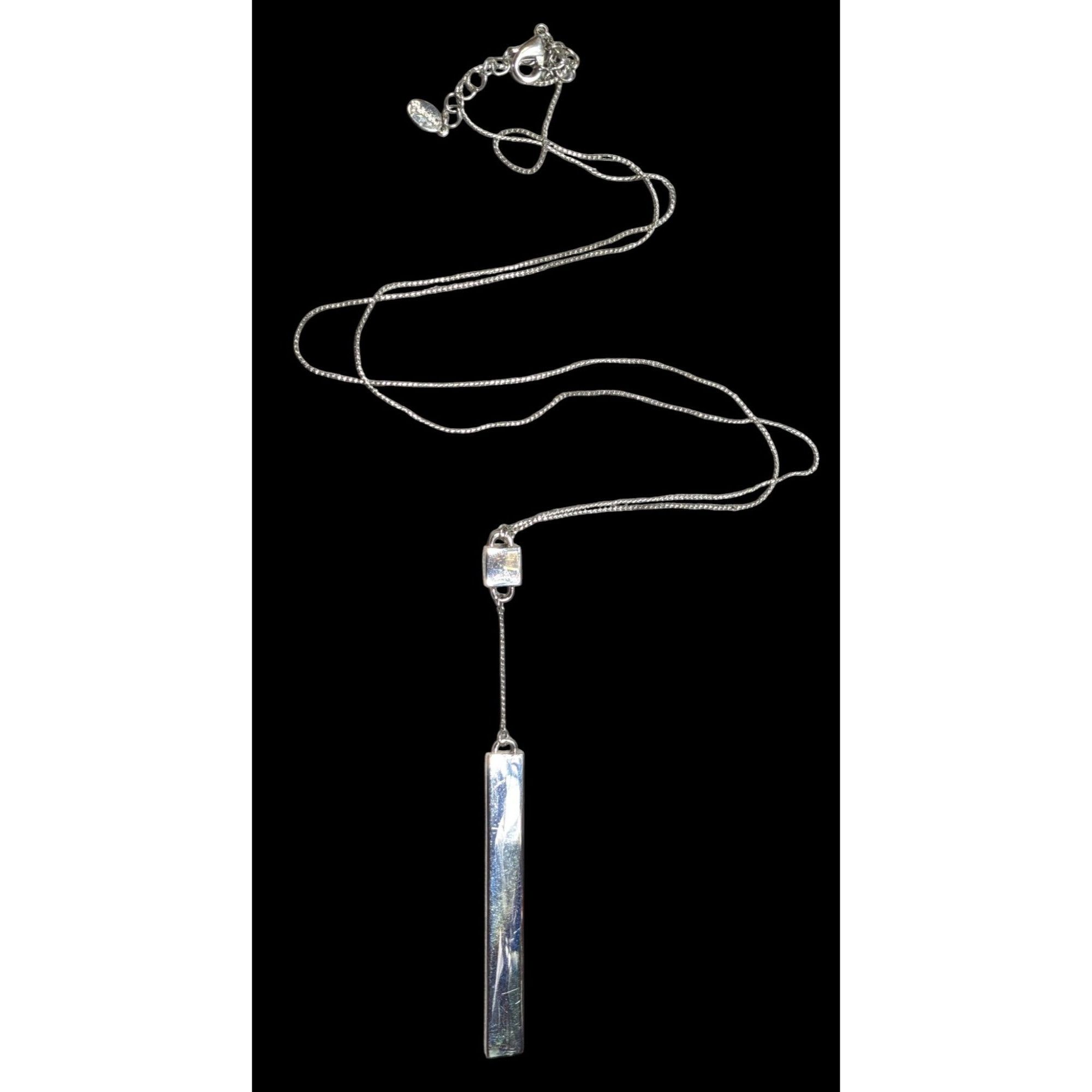Other Deroi Modern Rectangular Pillar Silver Tone Necklace Size ONE SIZE - 1 Thumbnail
