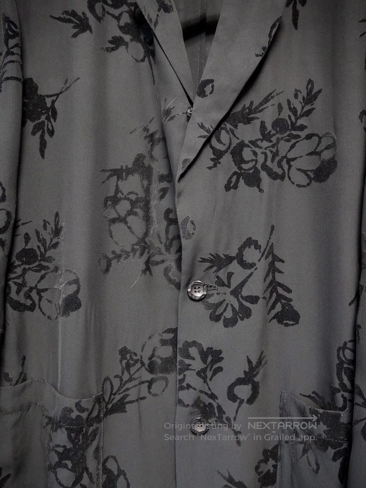 Yohji Yamamoto yohji yamamoto floral velvet blazer. Size M / US 6-8 / IT 42-44 - 4 Thumbnail