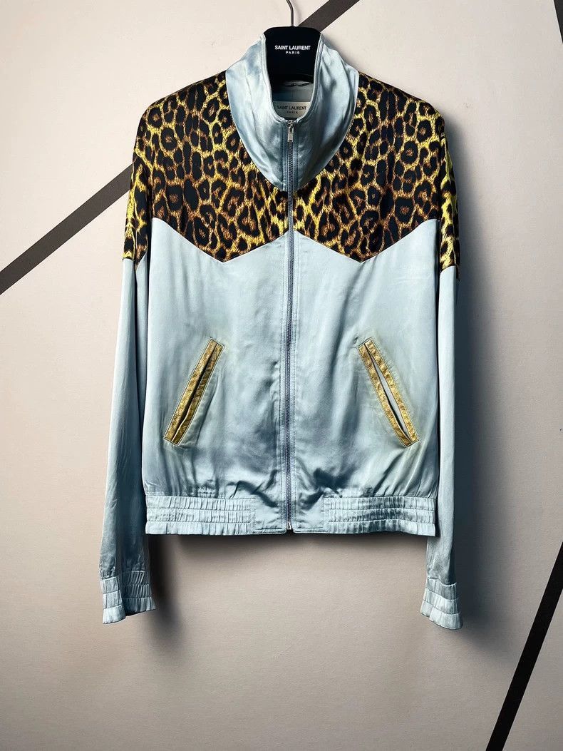 Saint Laurent Paris Saint Laurent Paris Leopard print spliced silk jacket-2506 Size US S / EU 44-46 / 1 - 1 Thumbnail