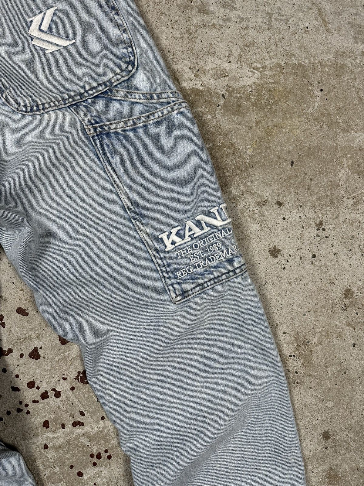 Karl Kani Vintage Y2K Karl Kani Carpenter Baggy Distressed Denim Pants Size US 31 - 18 Thumbnail