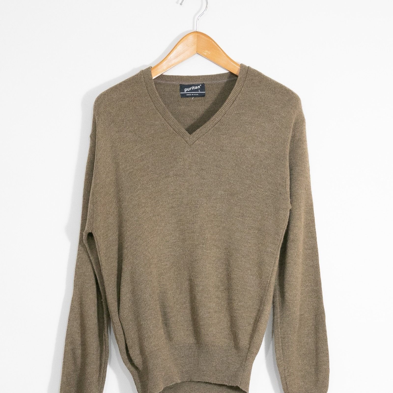 Puritan Vintage 90s Puritan Acrylic Sweater Medium - V-Neck Preppy Size US M / EU 48-50 / 2 - 2 Thumbnail