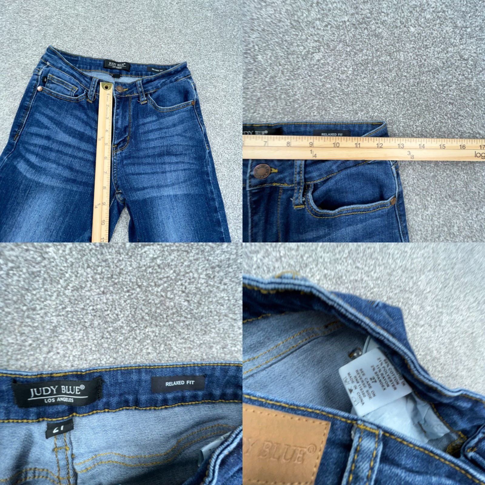Vintage Judy Blue Jeans Women 27 Straight Leg Relaxed Fit Dark Wash Stretch Ladies A57 Size 27" / US 4 / IT 40 - 8 Thumbnail