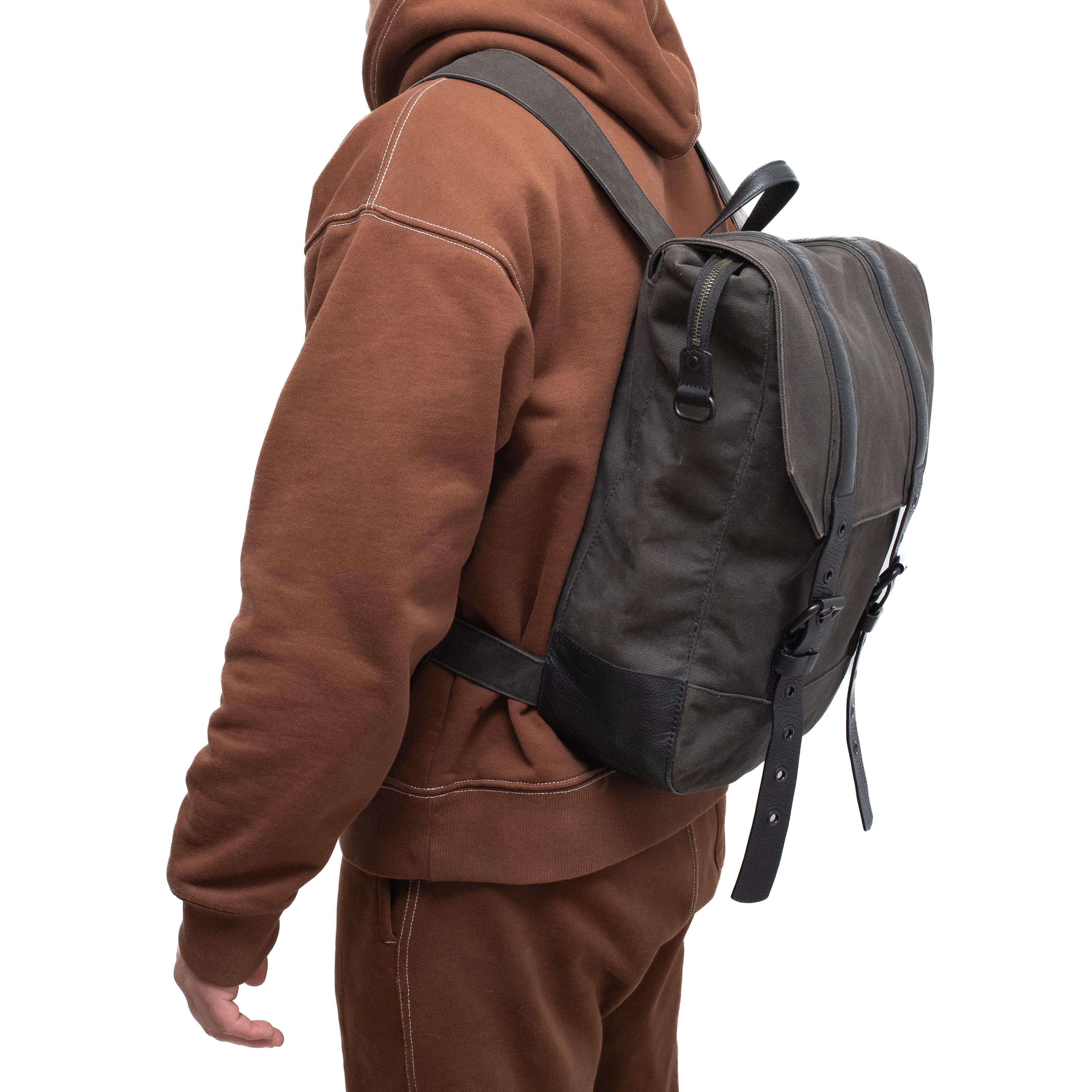 Y's Y’s MANDARINA Canvas Backpack w Leather Detail Size ONE SIZE - 10 Thumbnail