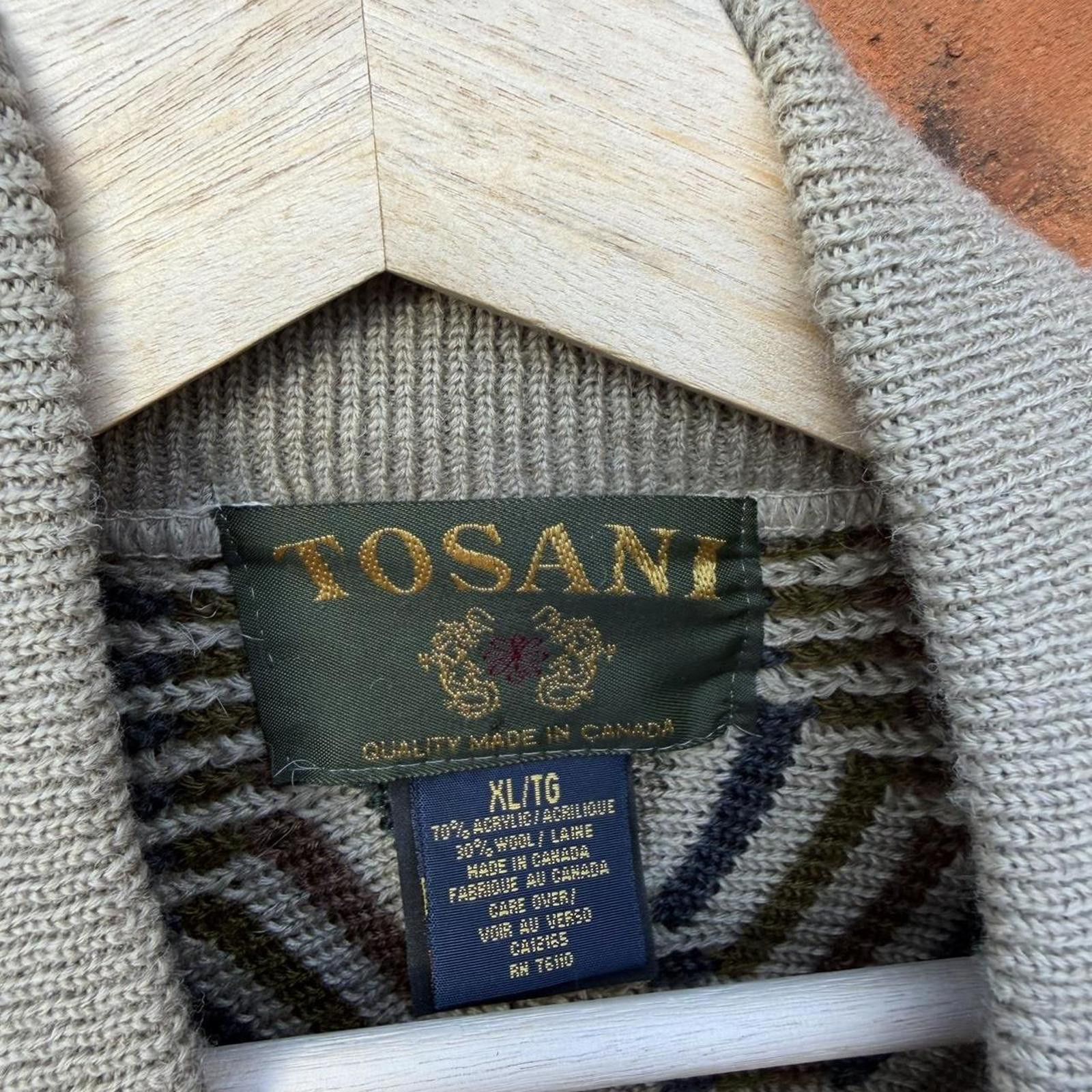 Other vintage tosani 3d knit coogi style 1/4 button knit sweater Size US XL / EU 56 / 4 - 6 Thumbnail
