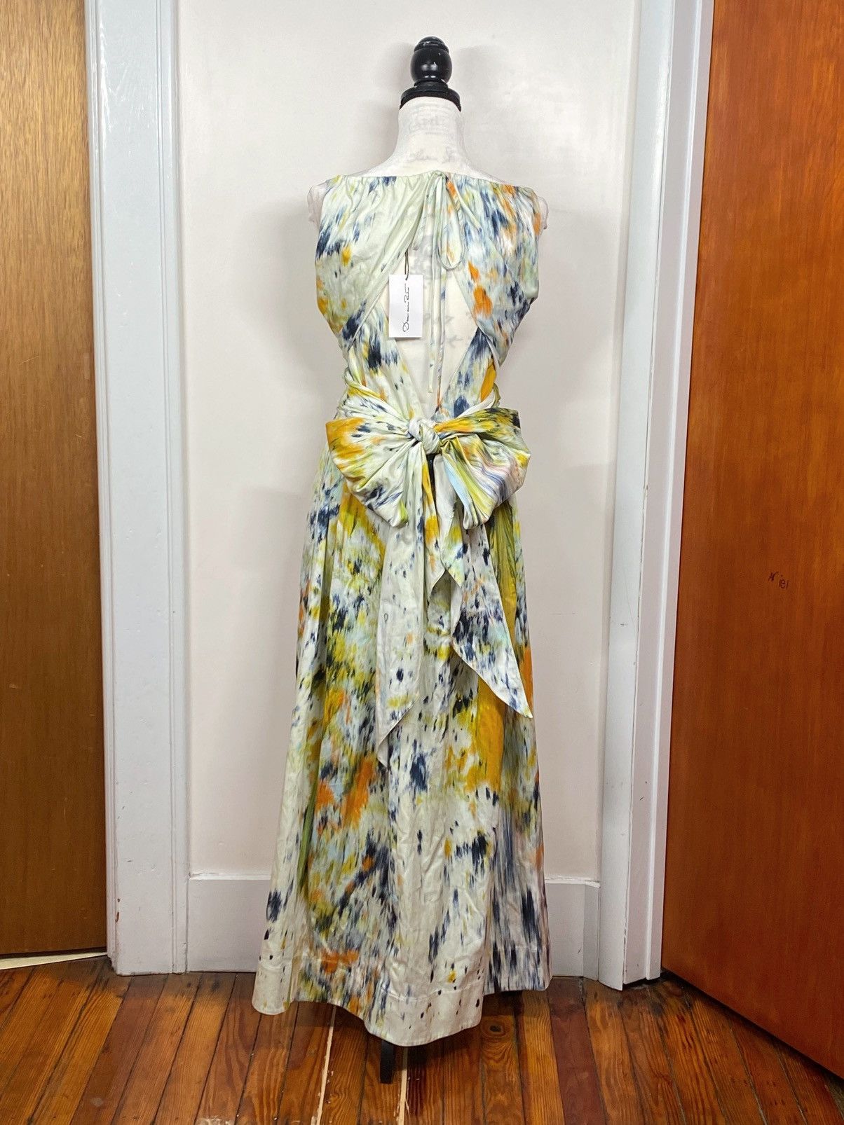 Oscar De La Renta Oscar de la Renta Halter Abstract Maxi Dress size 12 Size XL / US 12-14 / IT 48-50 - 9 Thumbnail