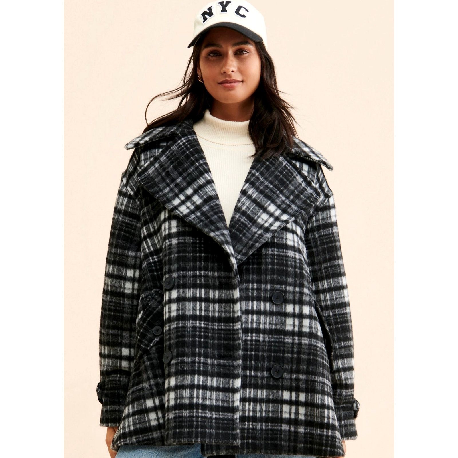 Free People Free People Highlands Wool Peacoat Black Size M Size M / US 6-8 / IT 42-44 - 2 Thumbnail