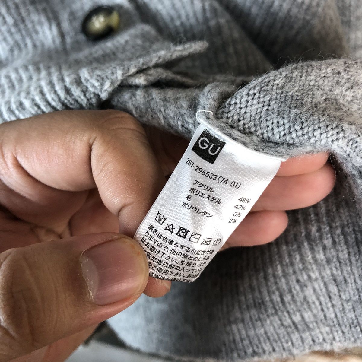 GU GU japan grey Cardigan Knitwear #A1734 Size M / US 6-8 / IT 42-44 - 13 Thumbnail