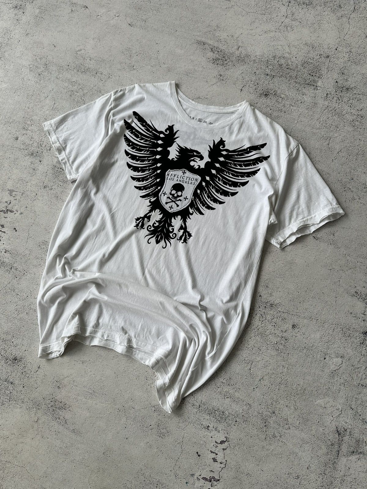 Affliction × Japanese Brand Crazy Vintage Y2K Affliction T Shirt Grunge Size US XL / EU 56 / 4 - 2 Thumbnail