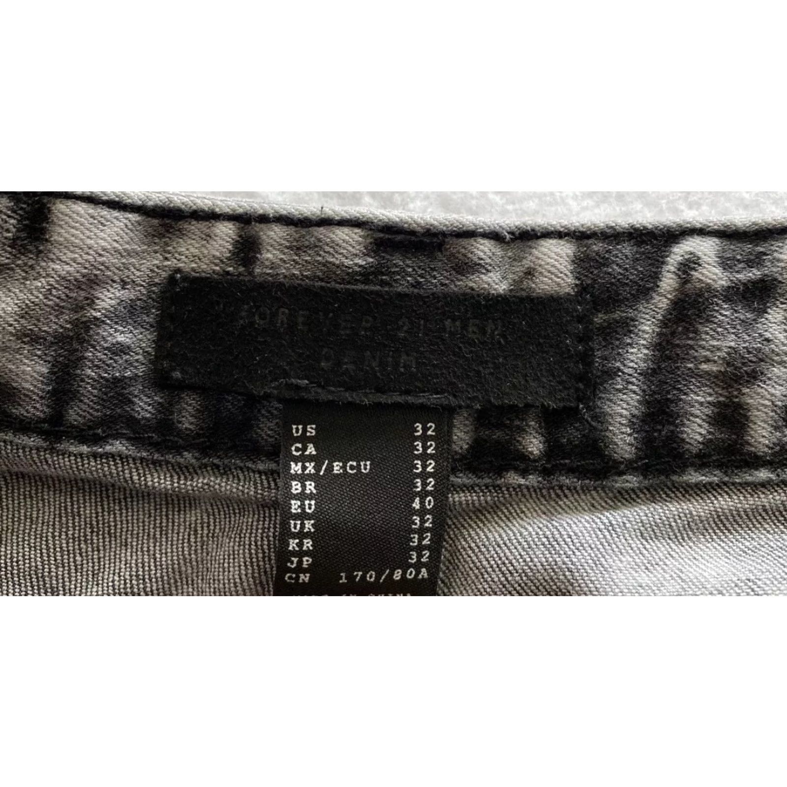 Forever 21 FOREVER 21 Jeans Men 32X32 Slim Distressed Gray Denim Zip Pockets Inseam 32 Modern Modern Mens Size US 32 / EU 48 - 4 Thumbnail