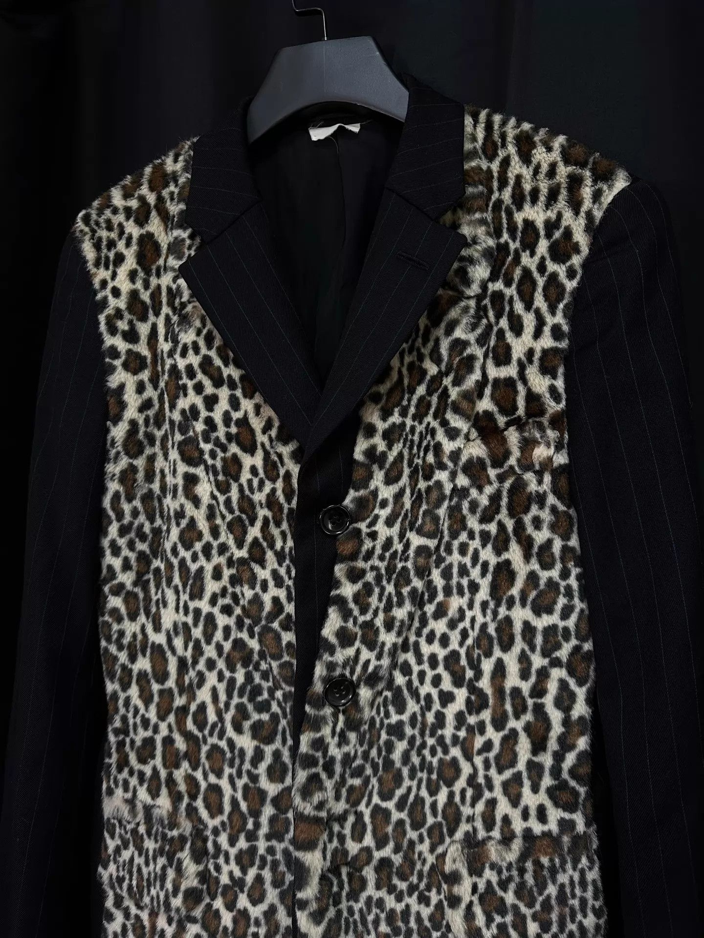 Comme des Garcons Comme des Garçons 09AW Leopard & Black Stripe Jacket XS Size US XS / EU 42 / 0 - 3 Thumbnail