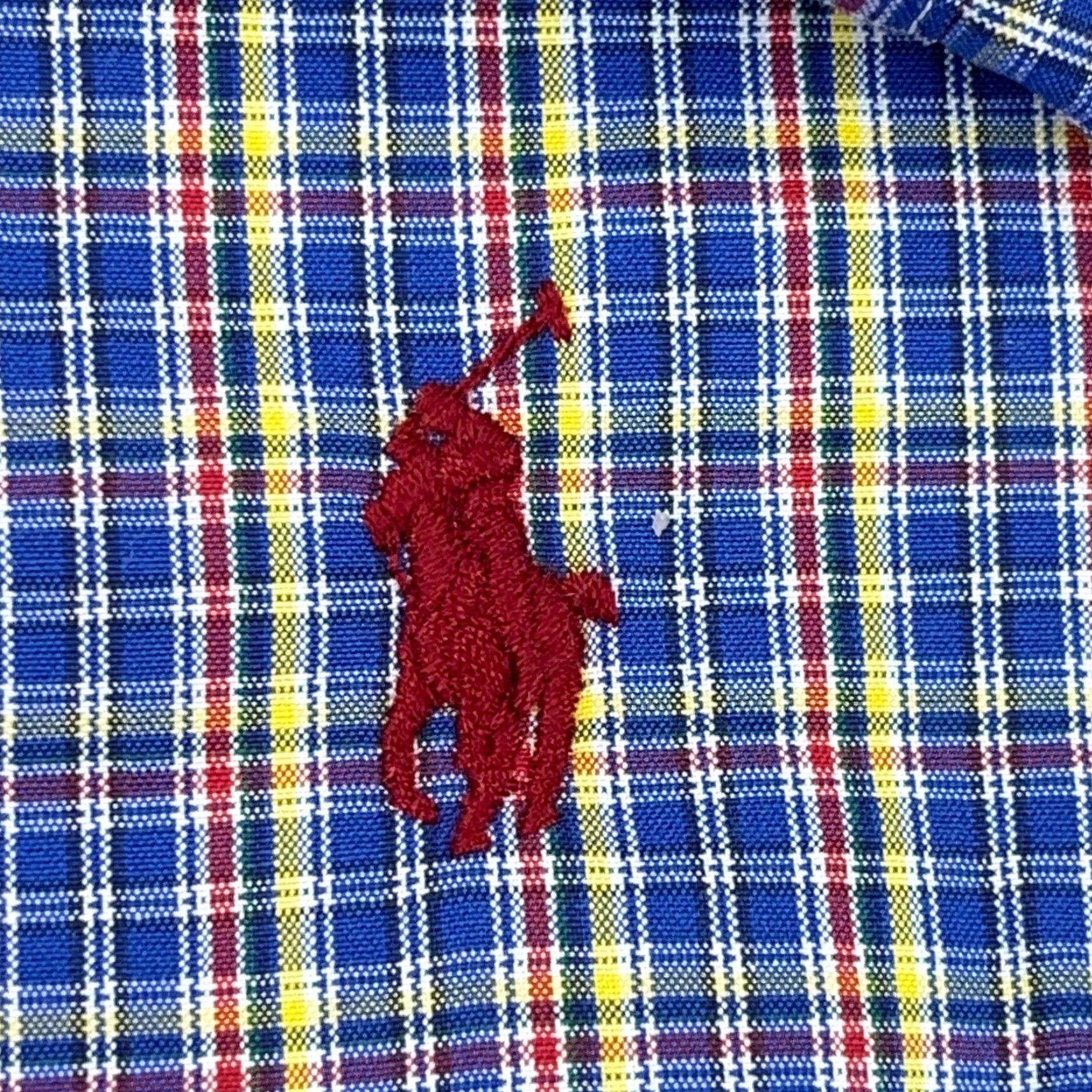 Ralph Lauren Ralph Lauren Shirt Men Large Blue Red Plaid Button Up Dress Poplin Windowpane A6 Size 42R - 5 Thumbnail