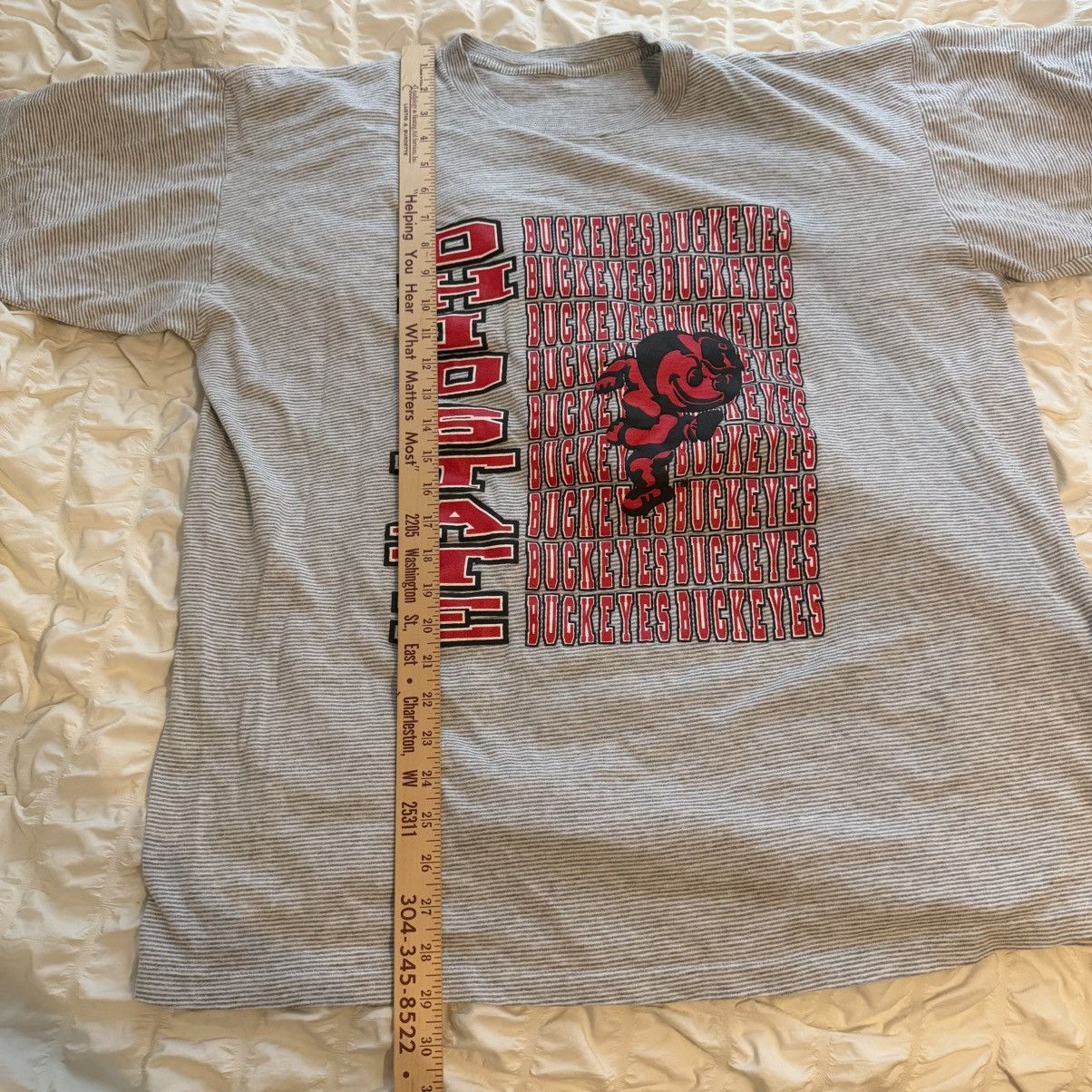 Other Vintage Ohio State Buckeyes Striped T Shirt NCAA Size US XL / EU 56 / 4 - 5 Thumbnail